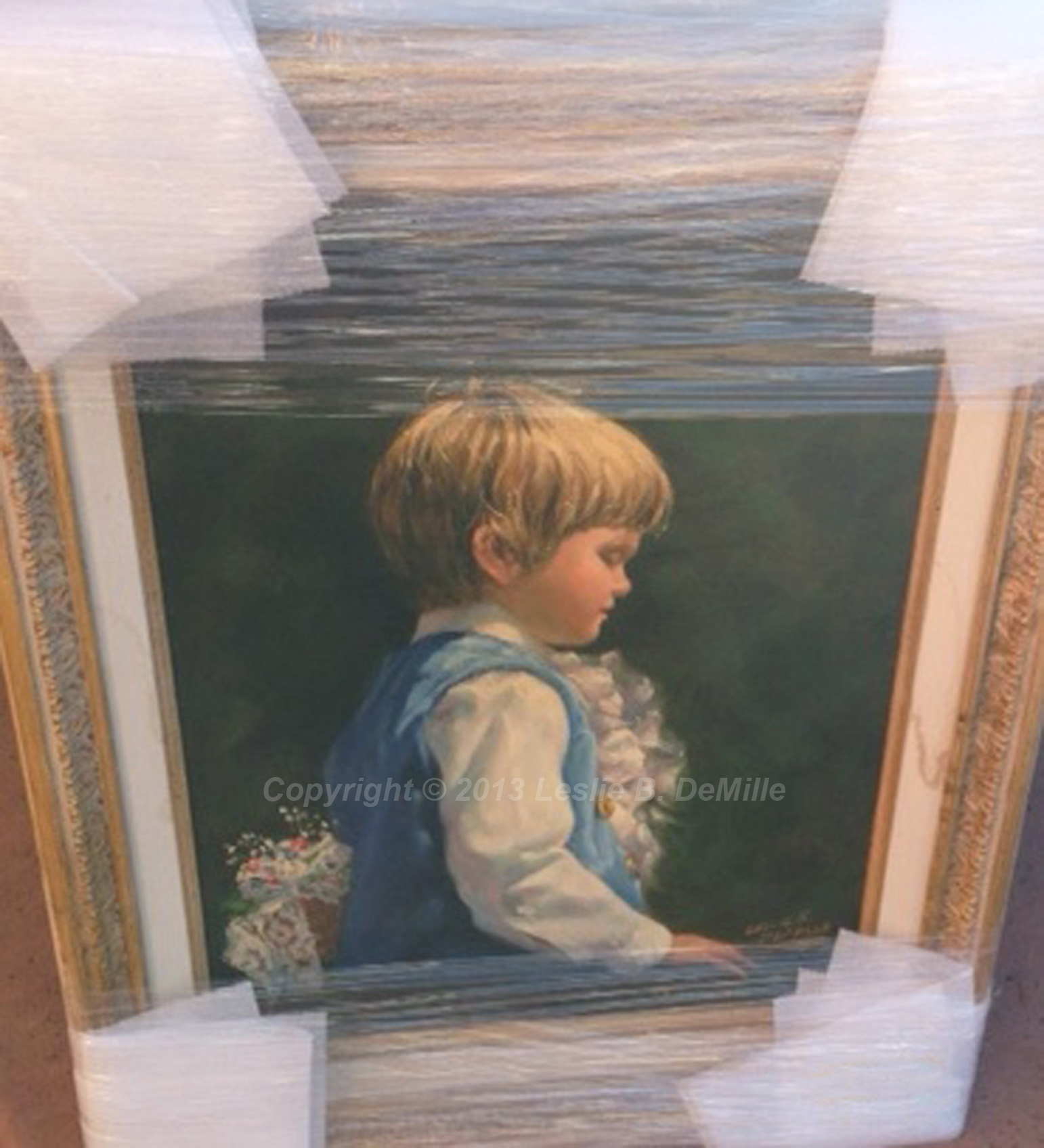 Boy for Party Original Oil. Framed. $4,200