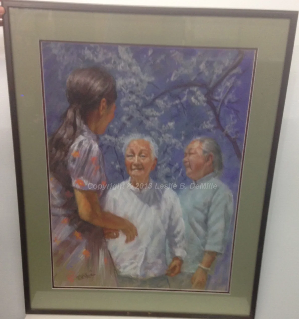 Oriental Ladies Original Pastel. Framed. Framed. 28" x 21" $1,800