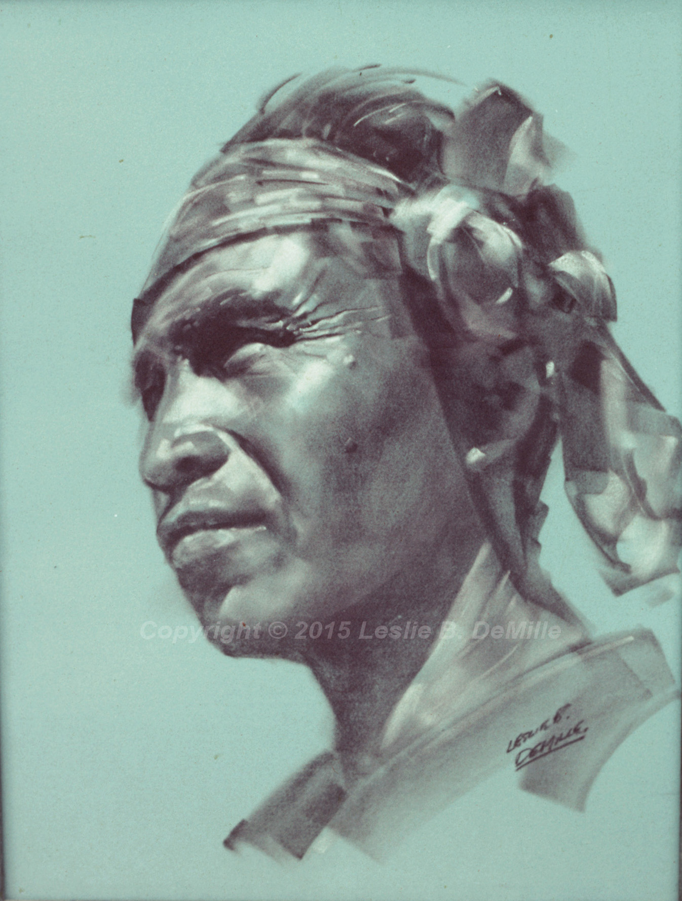 Indian Sepia 2, Pastel (12x16)