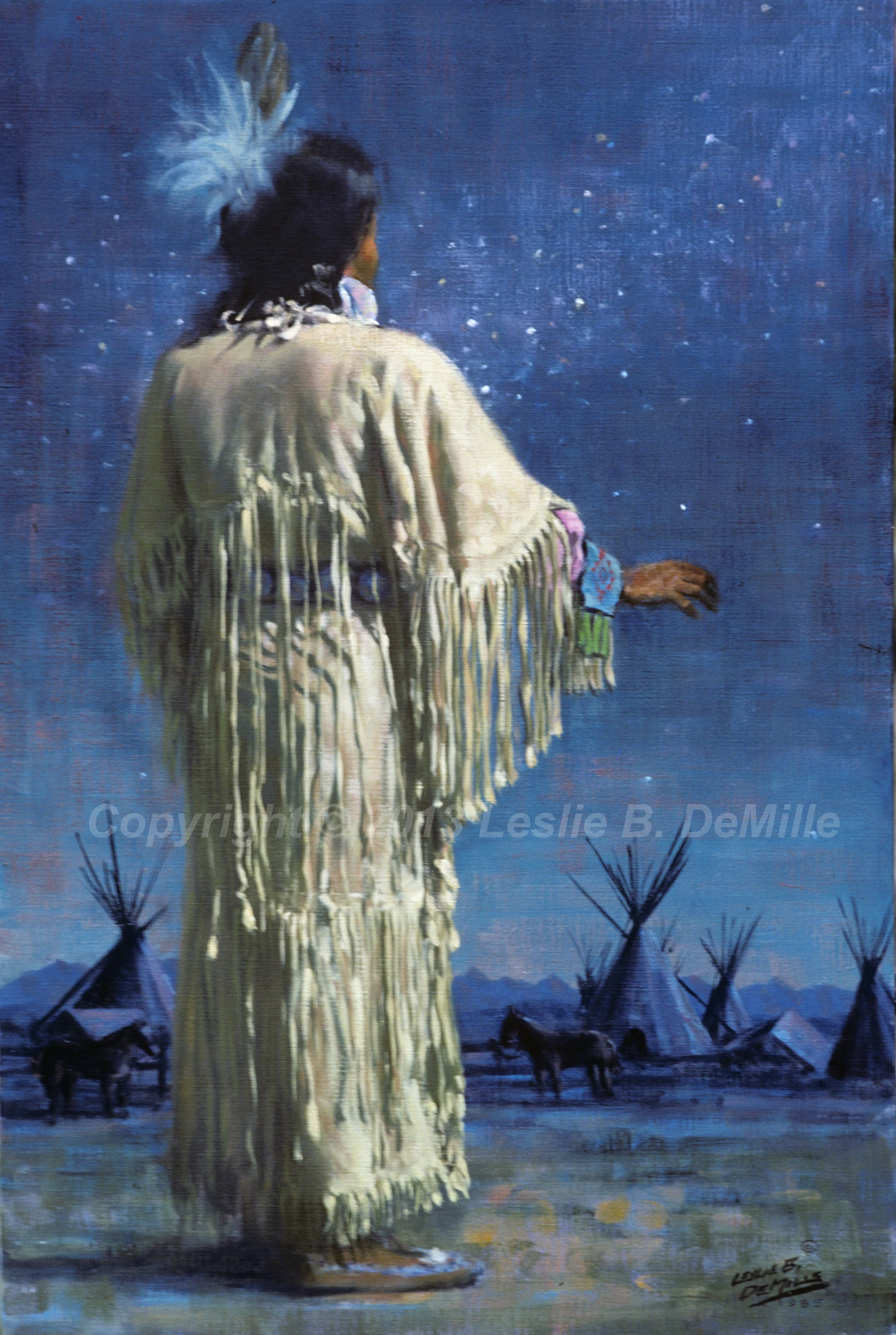 Night of Stars, Pastel 1985 (11x16)