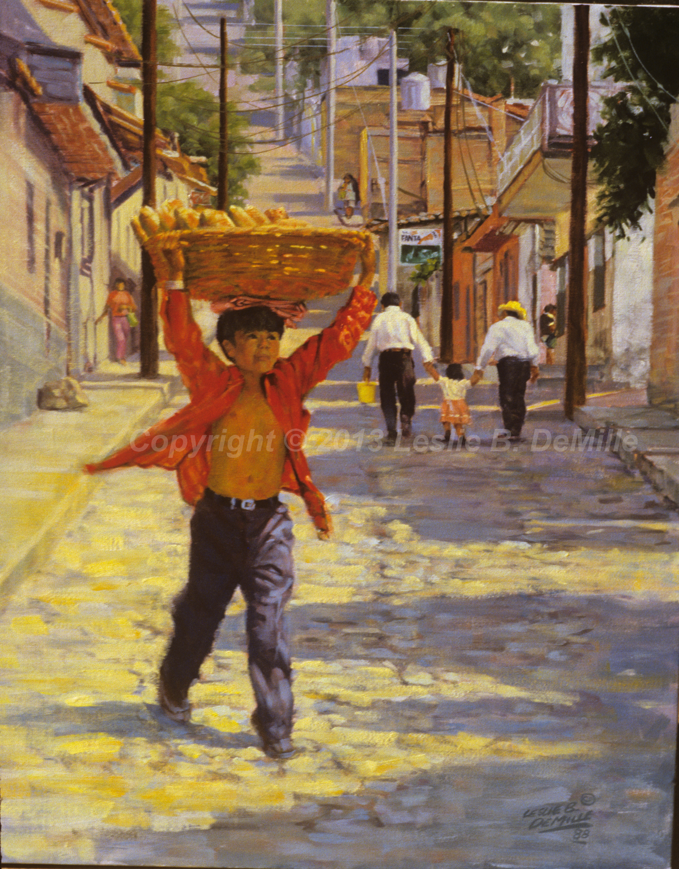 Bread Basket Delivery, Oil 1988 (11x14)