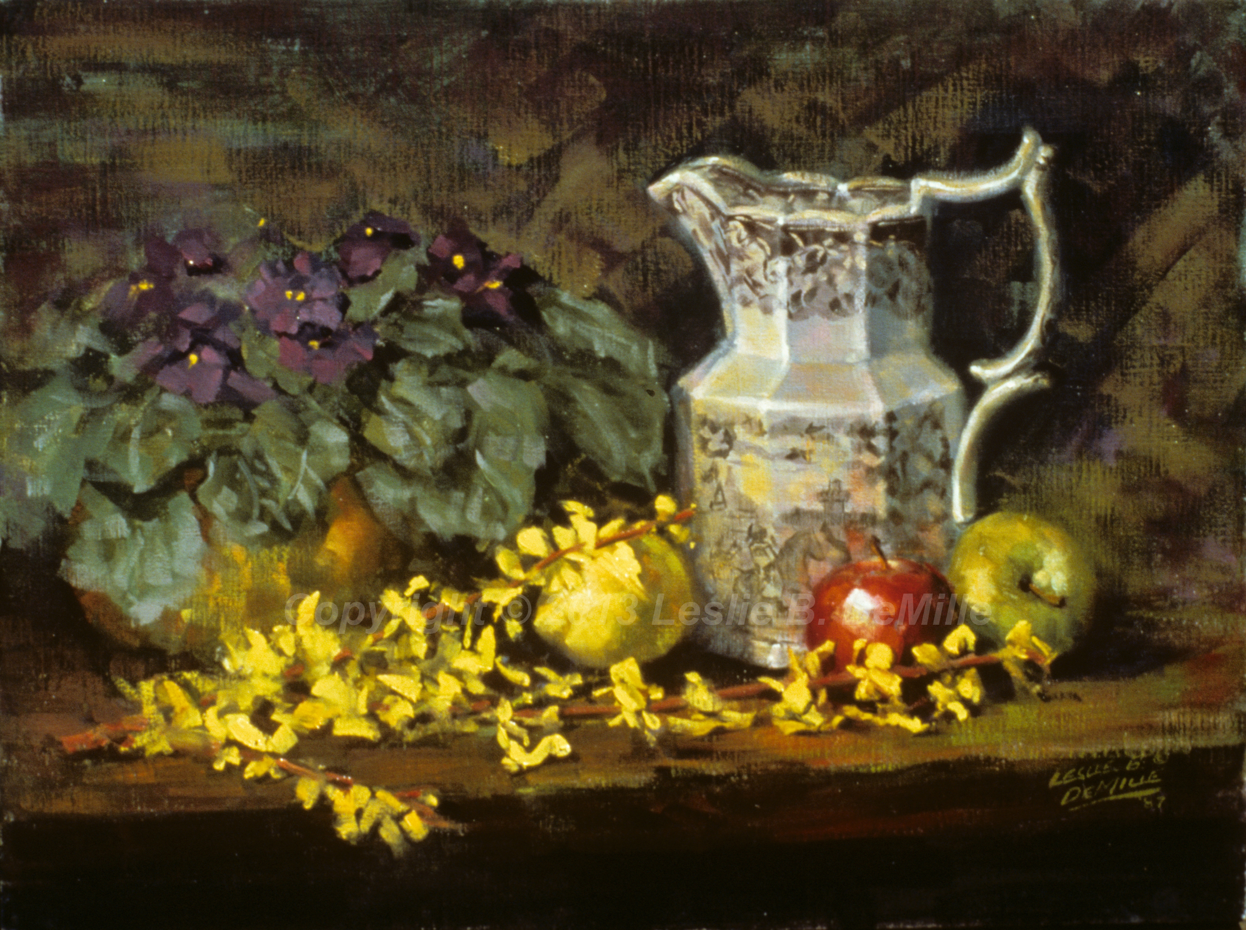 Still Life with Jug, Oil 1987 (14x11)