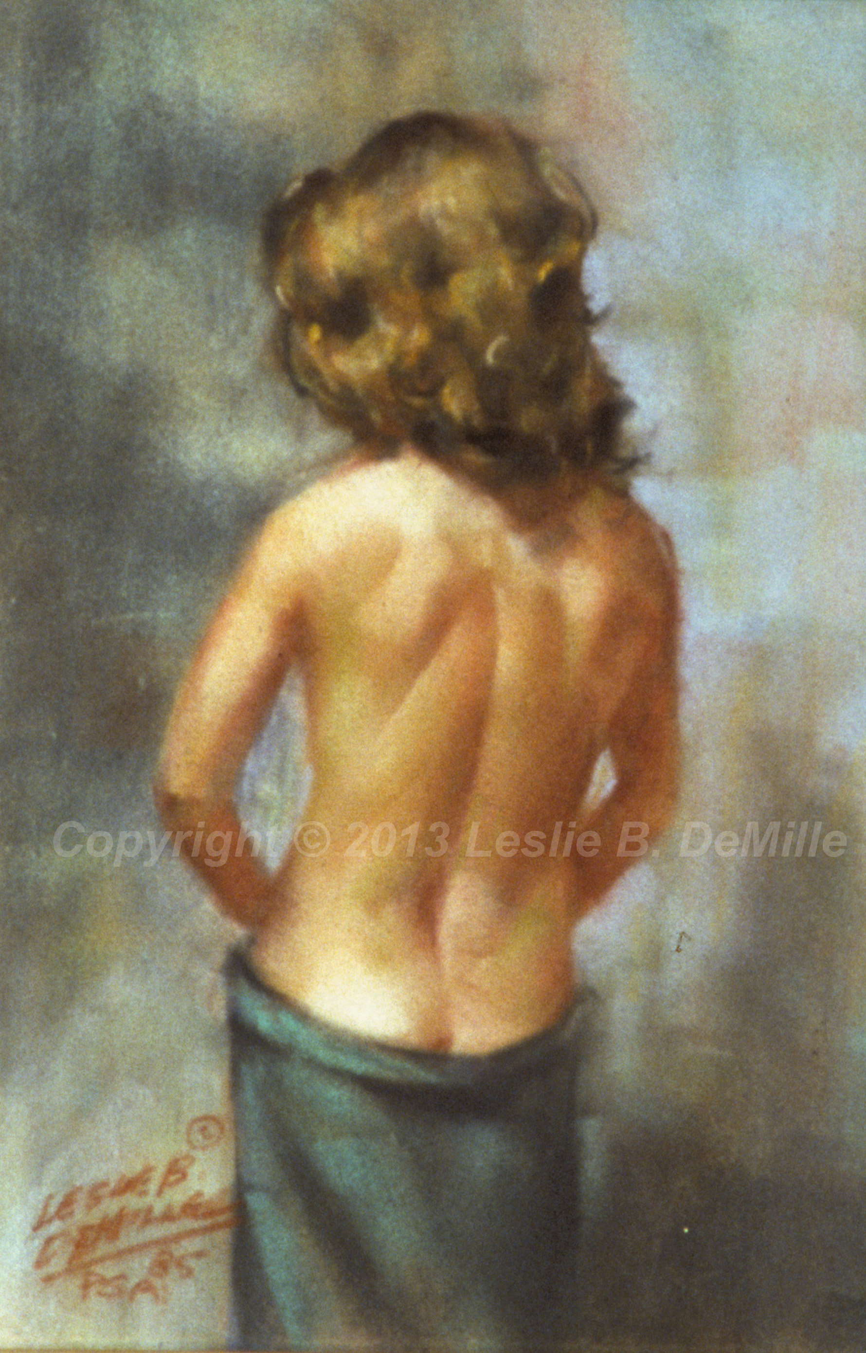 Nude Back, Pastel 1985(11x16)