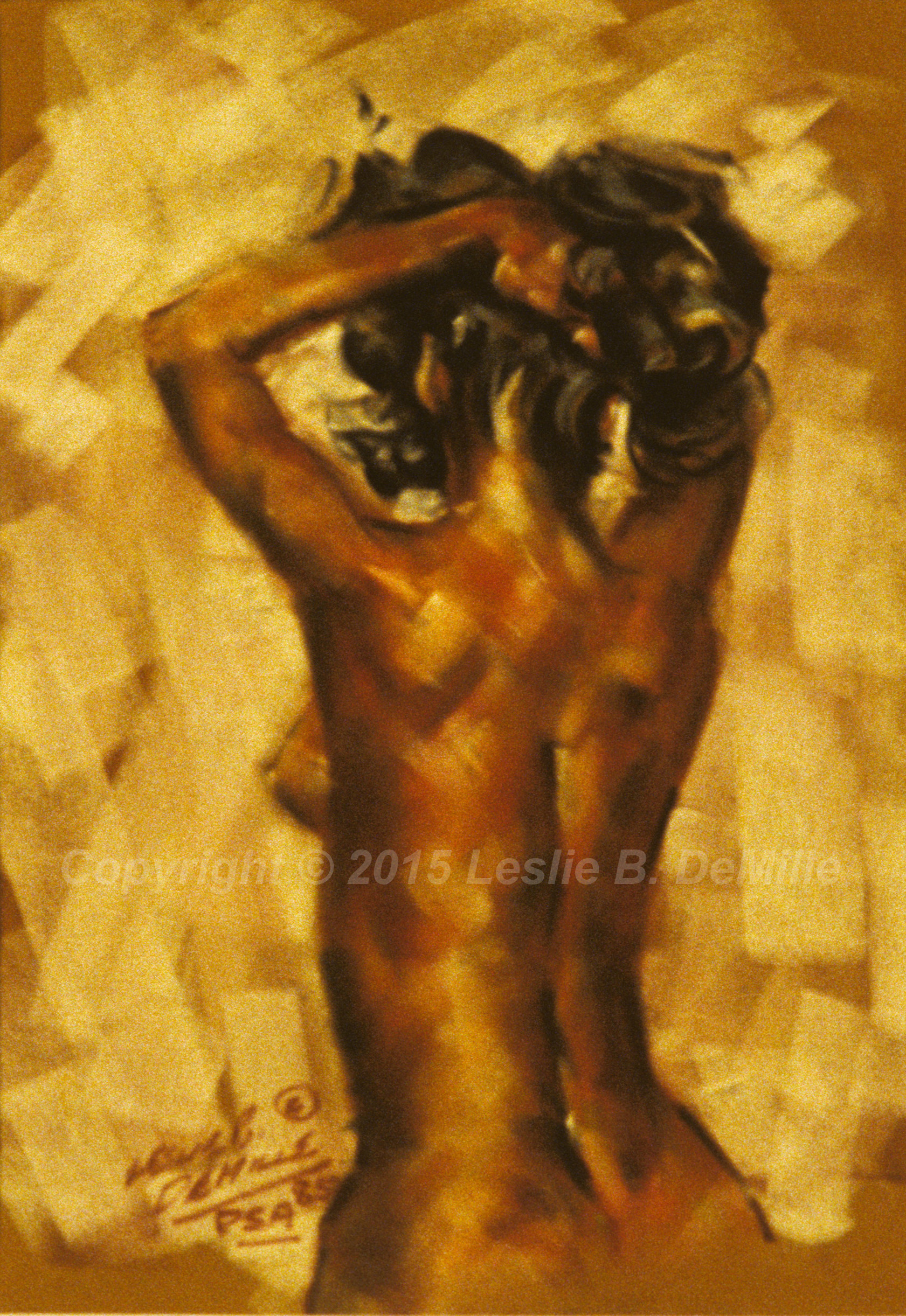 Nude from Back, Pastel 1984 (11 X 16)
