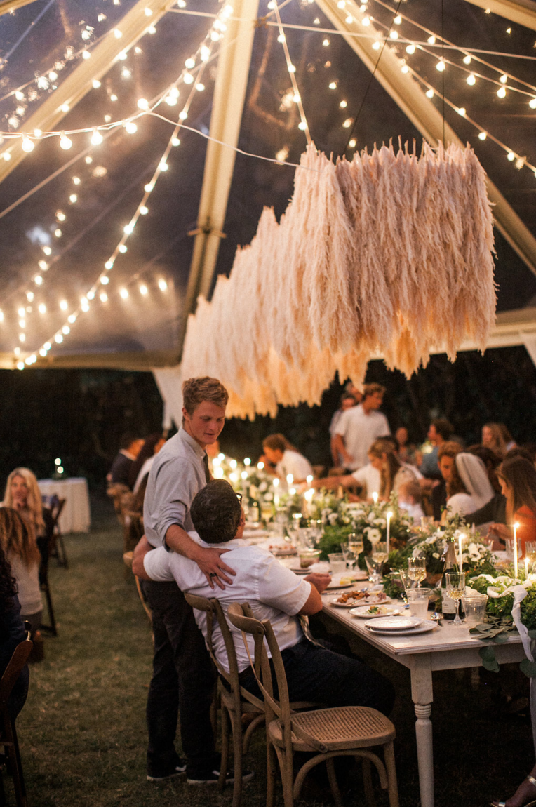 An Amazing Pampas Grass Chandelier Installation — Signature Boutique