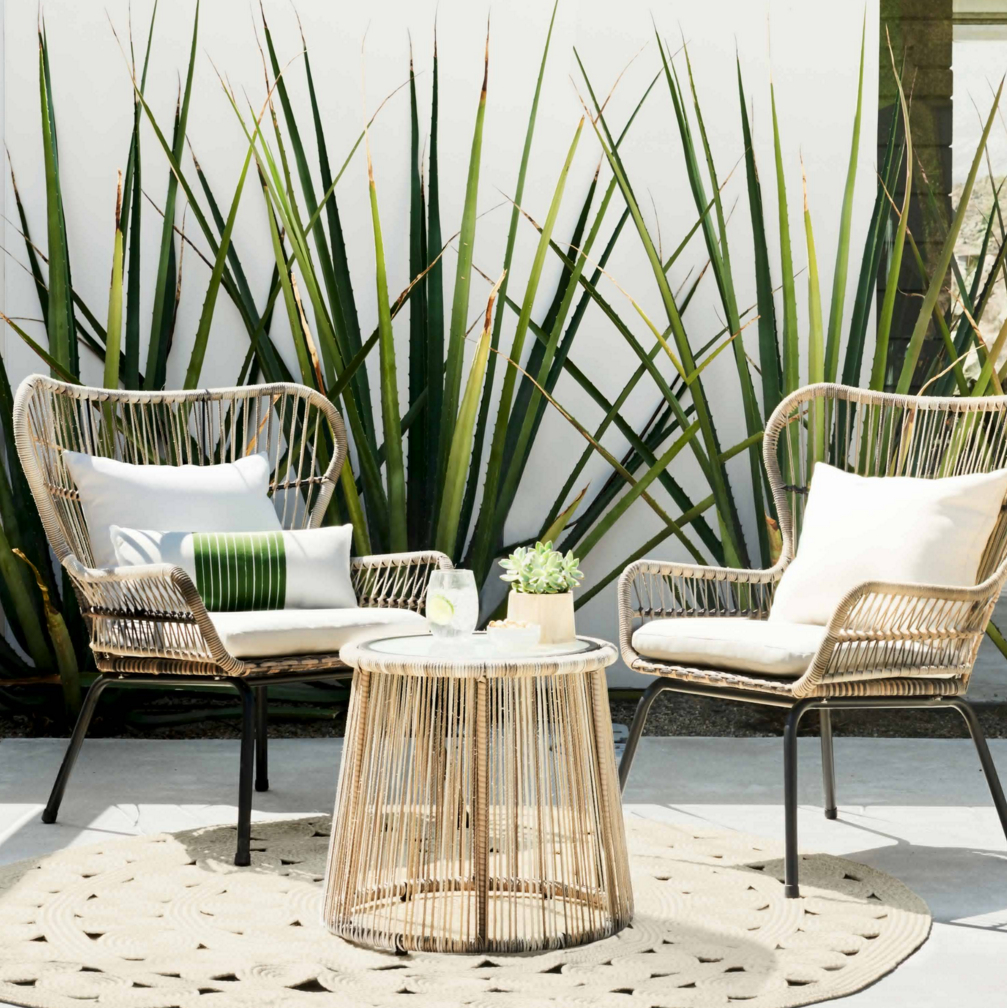 Tropical Modern Rattan Chairs Signature Boutique Event Als Maui Hawaii