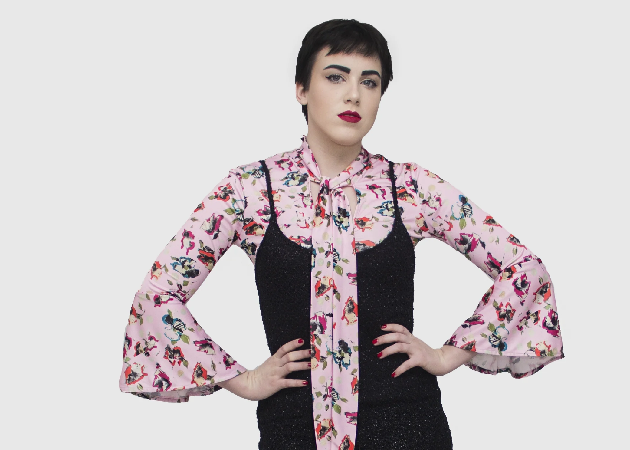 Maddy in Eyelash Sweater Dress and In Bloom Kathy Top Front 2.jpg