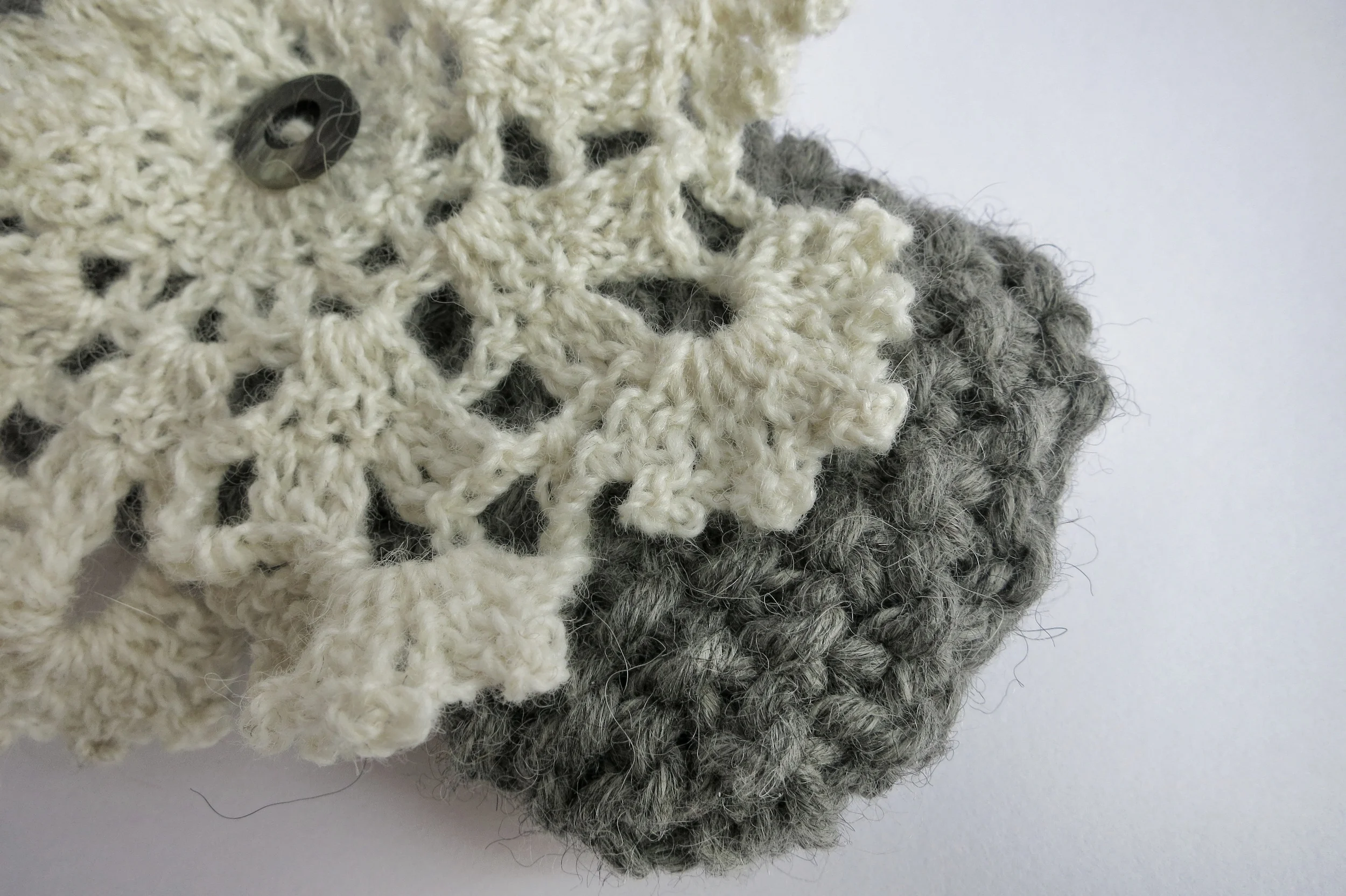 A little mix of TOFT Chunky knit, and TOFT Fine crocheted.
