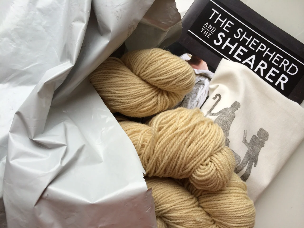 A bag full of yarn, fresh with possibilities!
