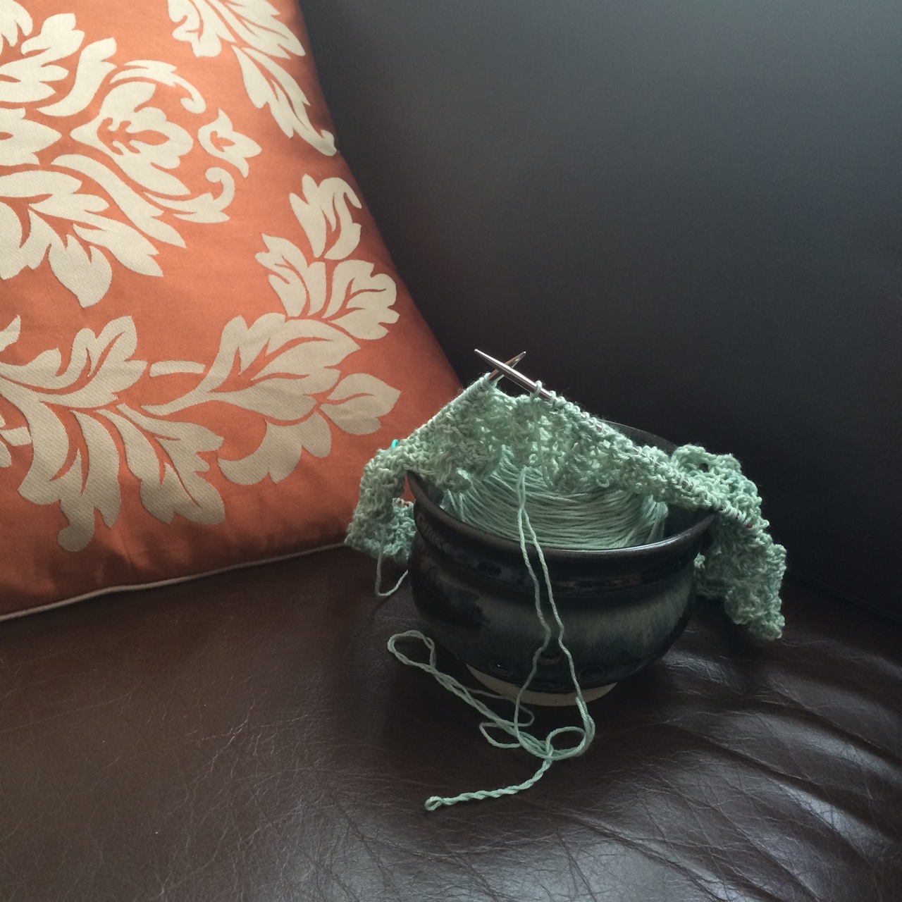 The Black Yarn Bowl - ready and waiting.