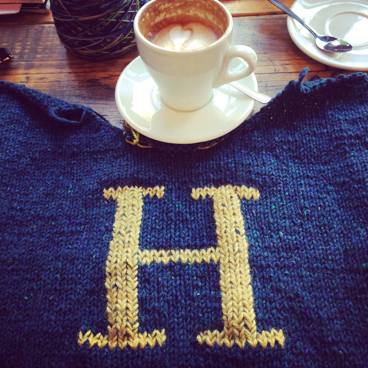 Progress has been made on Mr. H's Christmas sweater. On now to the sleeves!