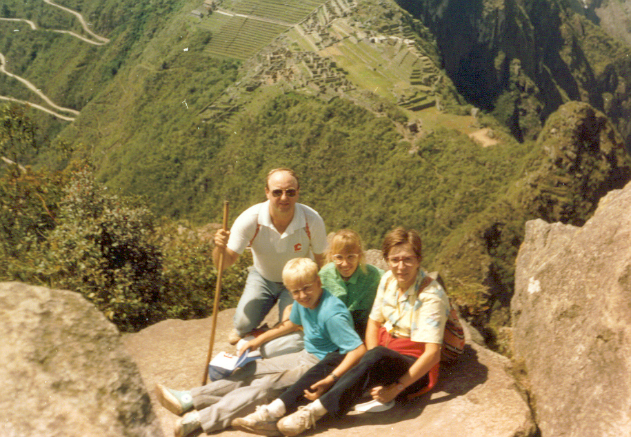 Looking down on Macchu Picchu. I think I'm 13 or 14 years old in this picture.