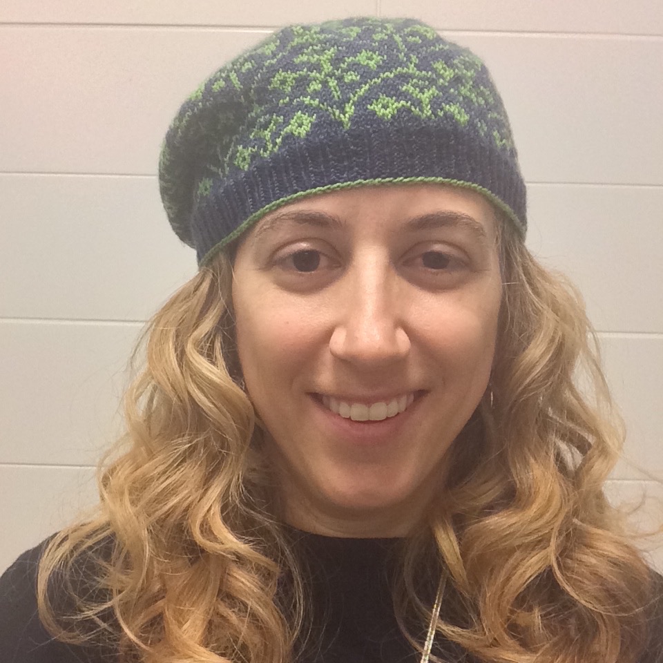 Selbu Modern - loving the contrast of the blue and green although the hat isn't as slouchy as I'd like.
