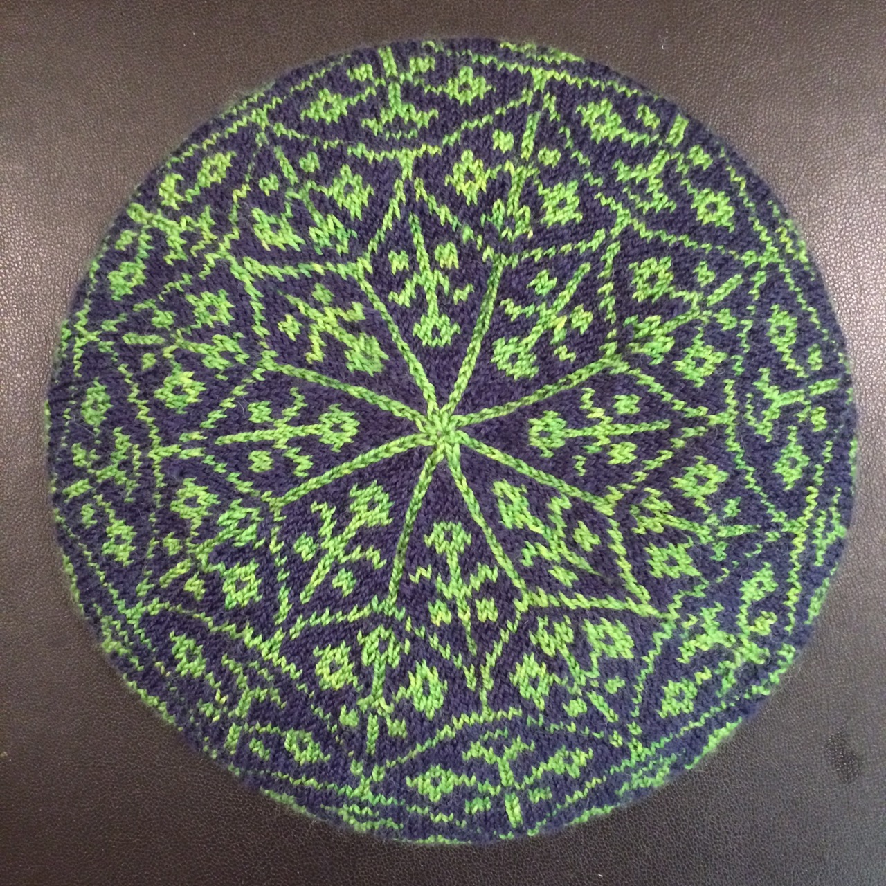 Blocking the hat over a plate helped to even everything out and stretched it a little bit.