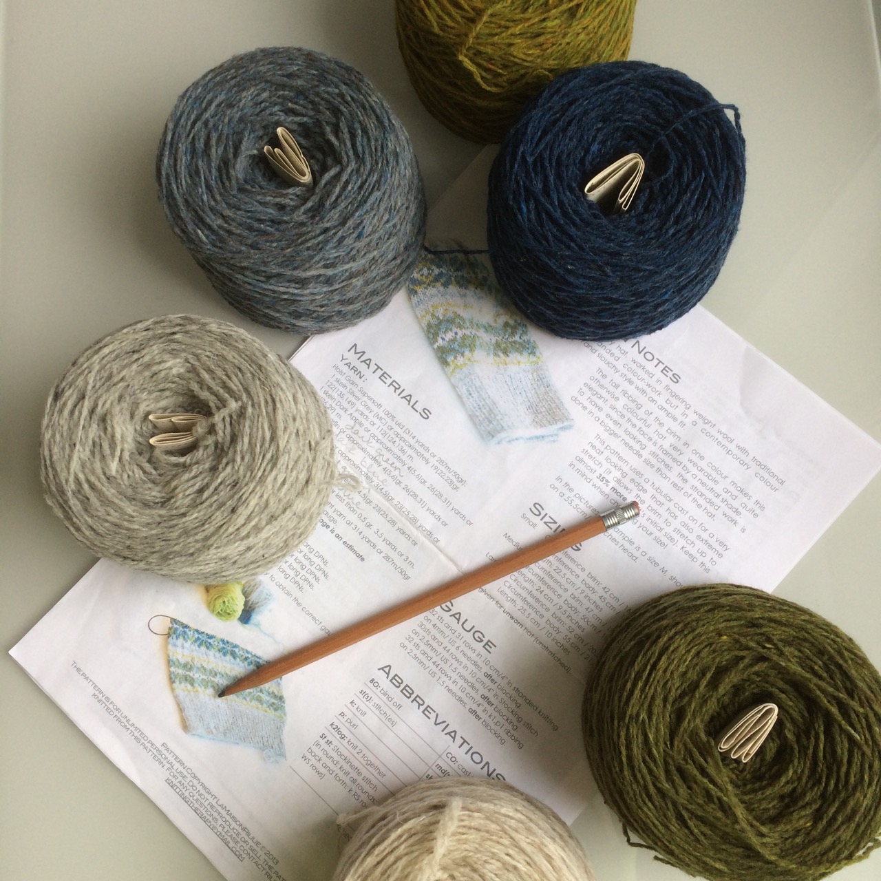 All wound up and ready to go. Maybe my next theme will be colourwork?