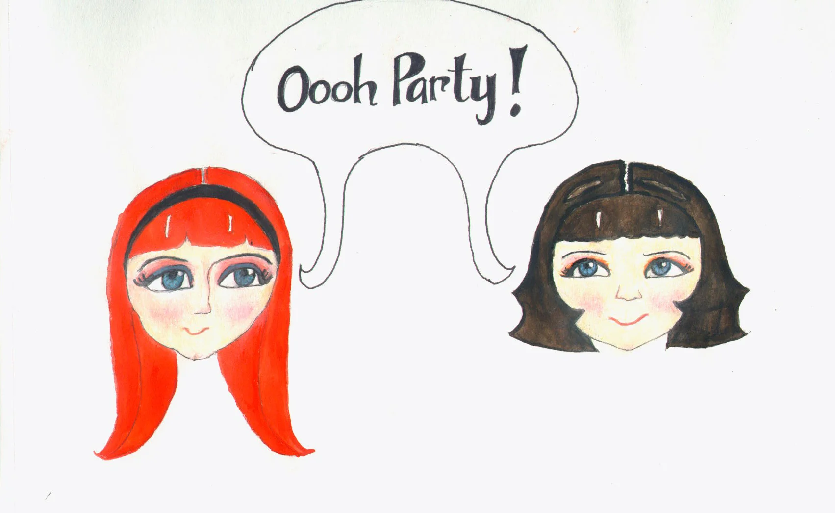 Jane and Dollie party invite