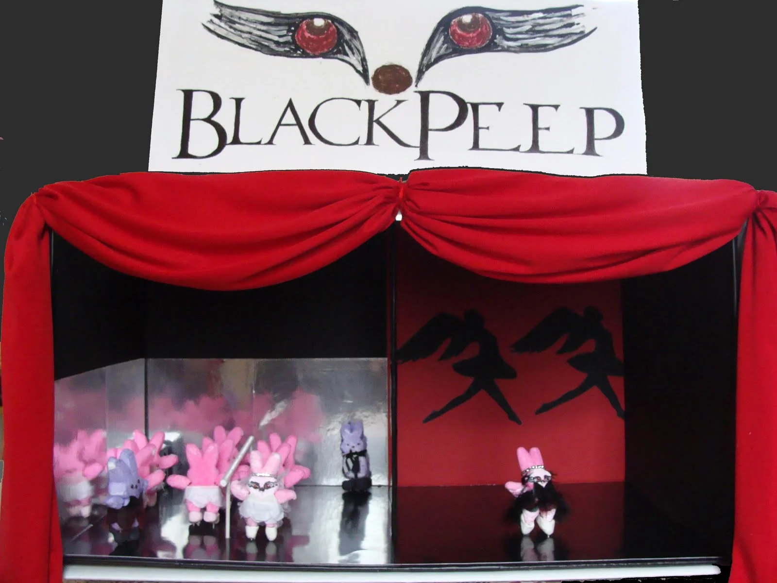 Black Swan peeps diorama