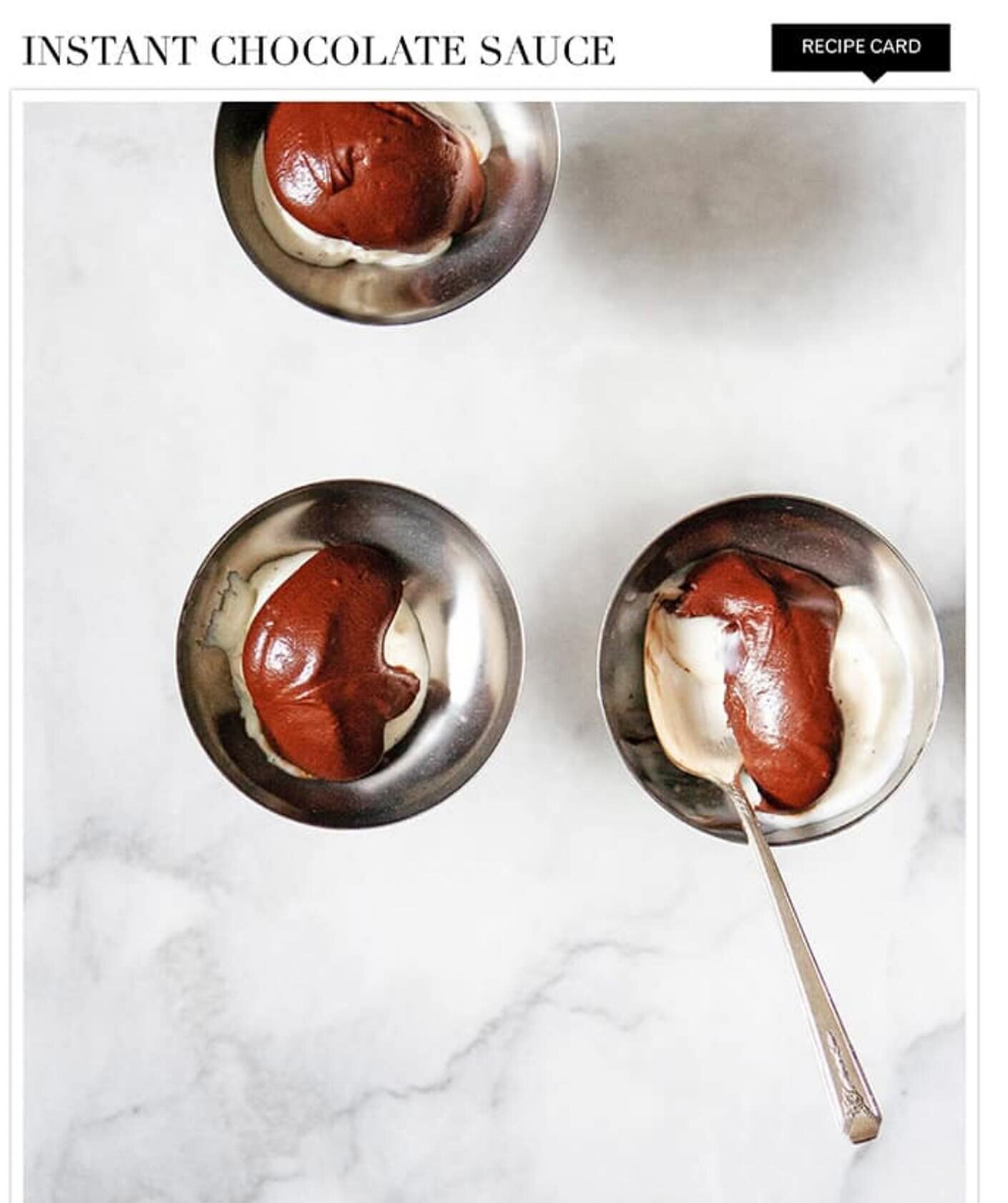 BEAUTIFUL FOOD BY DESIGN | Craving chocolate? My Mom&rsquo;s Instant Chocolate Sauce is the answer - only 3 on-hand ingredients family recipe. From The Beach House Cookbook. Digital or Print available. 

TAP BIO FOR LINK
https://bijouxs.com/shop/the-