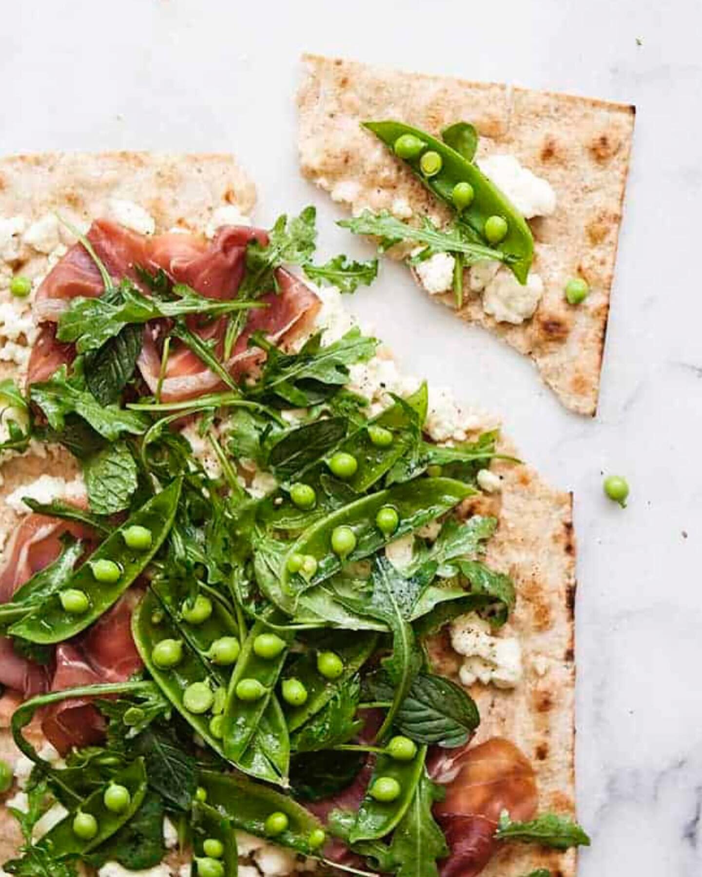 BEAUTIFUL FOOD BY DESIGN |  Flatbread with Ricotta, Prosciutto &amp; Snap Peas. Perhaps this irresistible combination of crispy flatbread topped prosciutto with crispy spring snap peas and herbs &ndash; a quick fix for a racing hunger.
TAP BIO FOR RE
