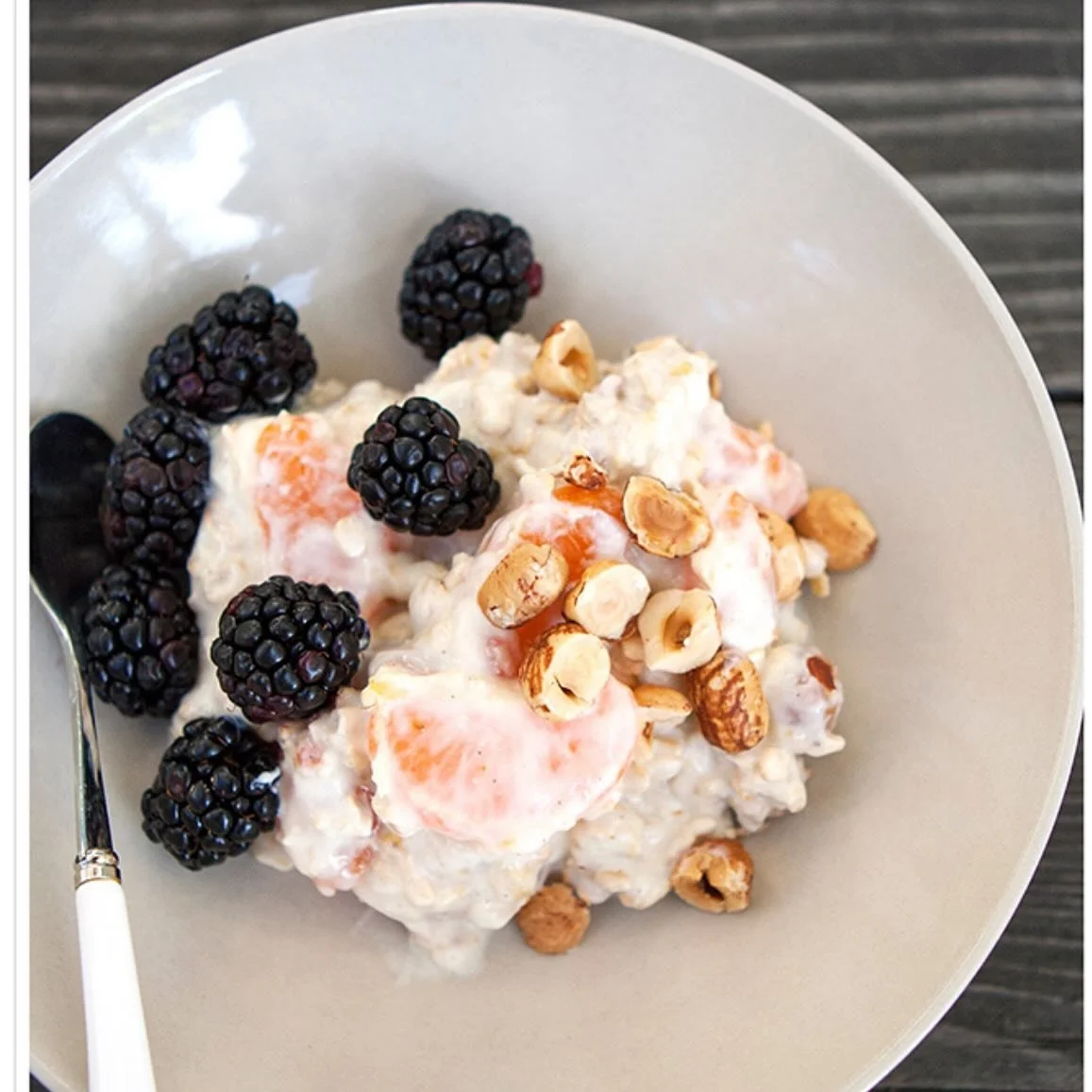 BEAUTIFUL FOOD BY DESIGN | Cool &amp; Creamy CREMESICLE MUESLI SUMMER BREAKFAST. 

TAP BIO FOR BOOK 
https://bijouxs.com/cookbook-2/the-beach-house/

.
.
#overnightoats #cremesicle #tangerine #rolledoats #hazelnuts
#beachhouse #cookbook 
#bijouxslitt