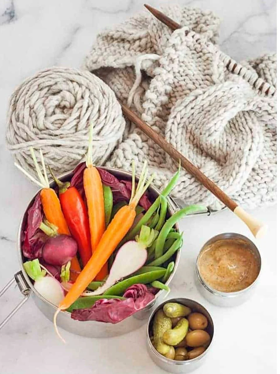 BEAUTIFUL FOOD BY DESIGN | Eat your veggies! Almond-Sesame Dip is one recipe to help meet the challenge. A simple Bijouxs Basics that is first a savory dip for raw veggies that travels well for lunches, then easily transforms into salad dressing and 