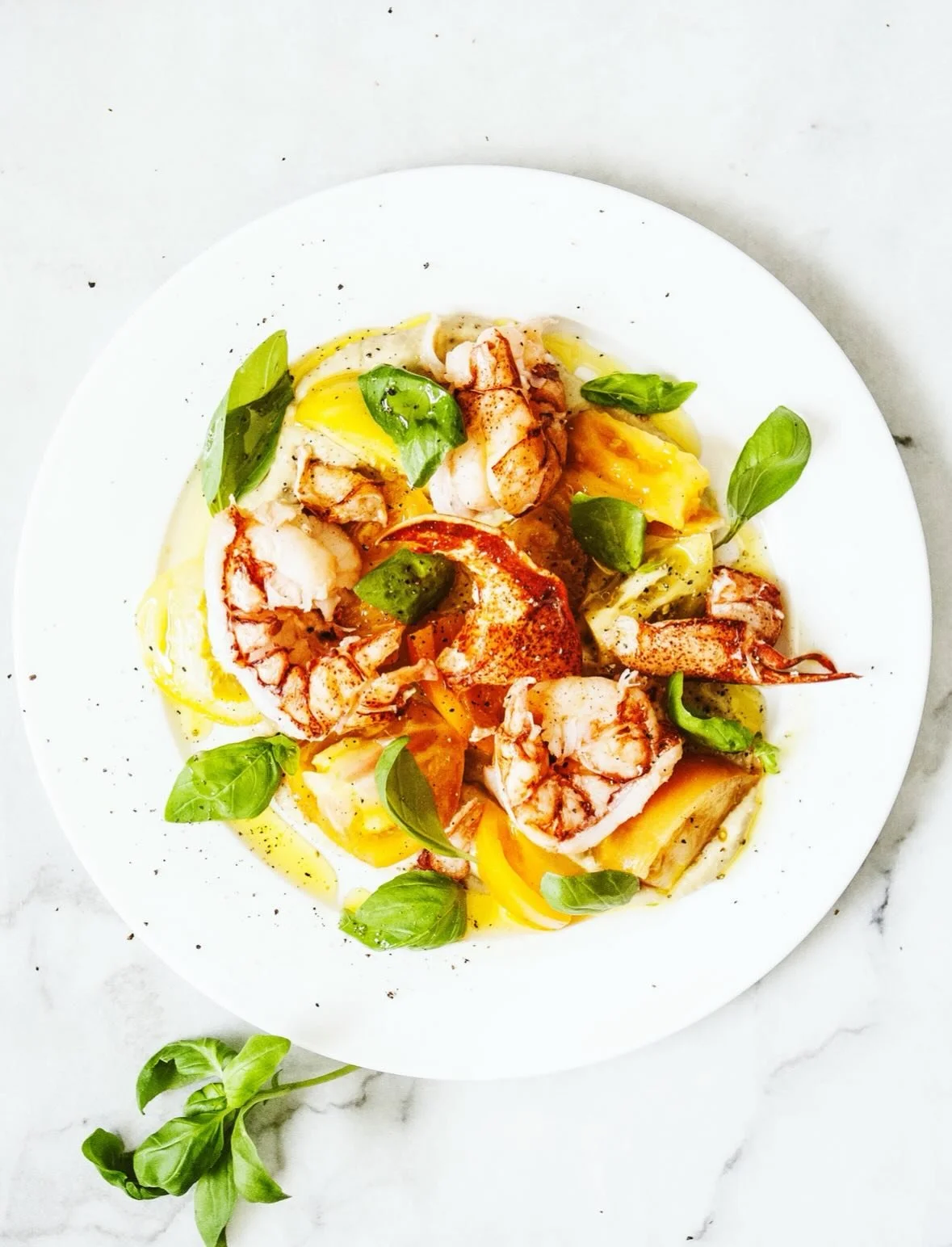 BEAUTIFUL FOOD BY DESIGN | Luxurious salad No. 16 Lobster &amp; Heirloom Tomato Salad from my cookbook BELLE DU JOUR. PRINT &amp; DIGITAL 

TAP BIO FOR LINK
https://bijouxs.com/cookbook-2/belle-du-jour/

#lobstersalad #beautifulfoods #cookbook #bijou