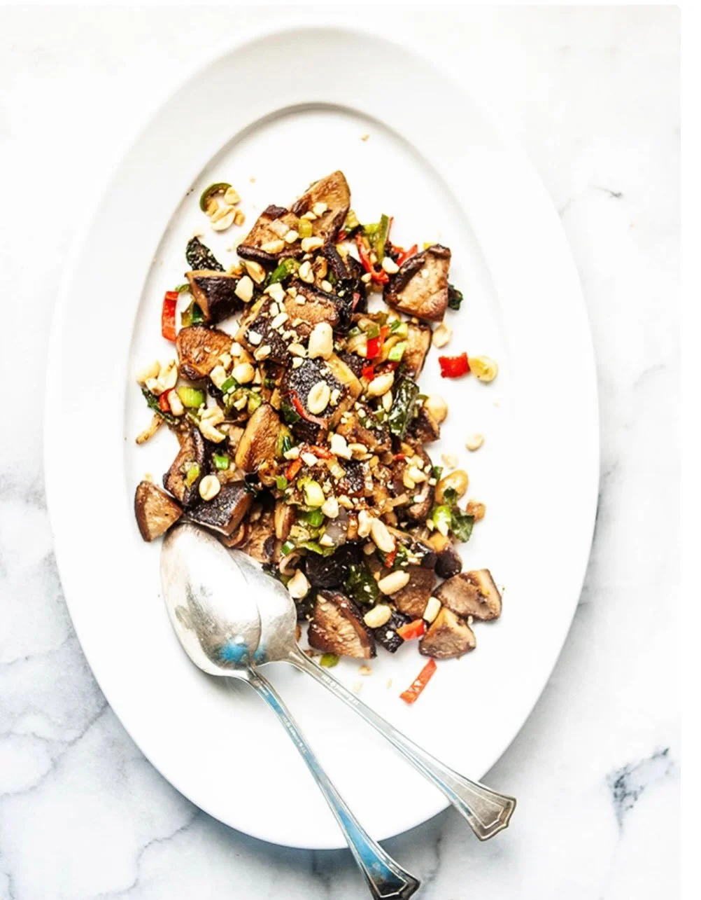 BEAUTIFUL FOOD BY DESIGN | You will love this plant-based take on Larb, the classic Thai spicy salad. Traditional with ground meat but here the mushrooms are the stars in Stir-Fry Mushroom Larb, another Little Jewel from the Kitchen.
TAP BIO FOR WEBS
