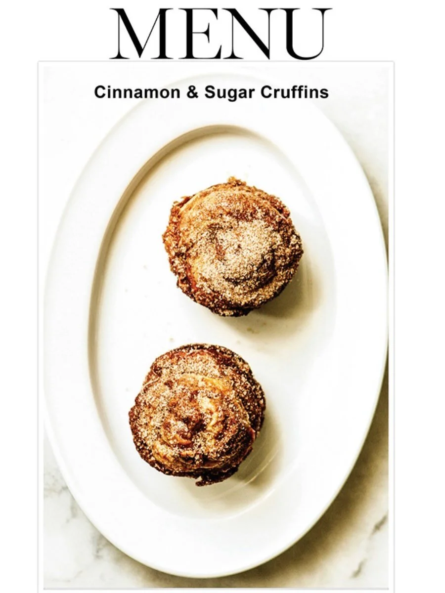 Good Morning! Let&rsquo;s wake up with the smell of cinnamon &amp; sugar in the kitchen. These Small Batch Cinnamon Sugar Cruffins are a delightful holiday treat. Simple Little Jewel No. 571 from the Membership Collection. 
TAP BIO FOR WEBSITE 
https