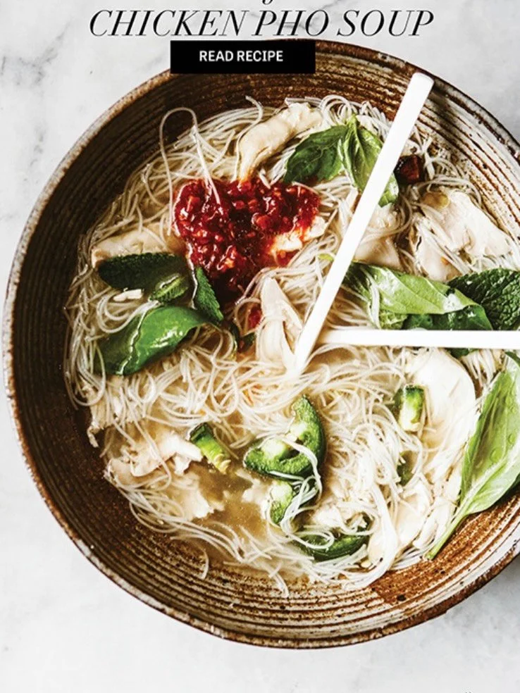 BEAUTIFUL FOOD BY DESIGN | Soup is comfort. The newest Little Jewel in the Collection is this light and fresh Chicken Pho Soup. A lovely take on classic Pho Soup, and it is made easy in the Instant Pot.
Soup it up! Sign up for my recipe newsletter to
