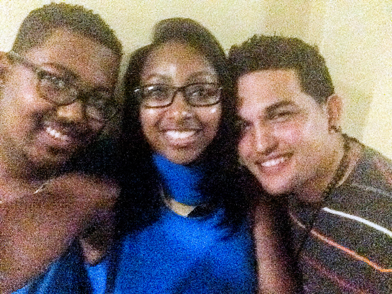 Raygel, myself and a friend named Castro...