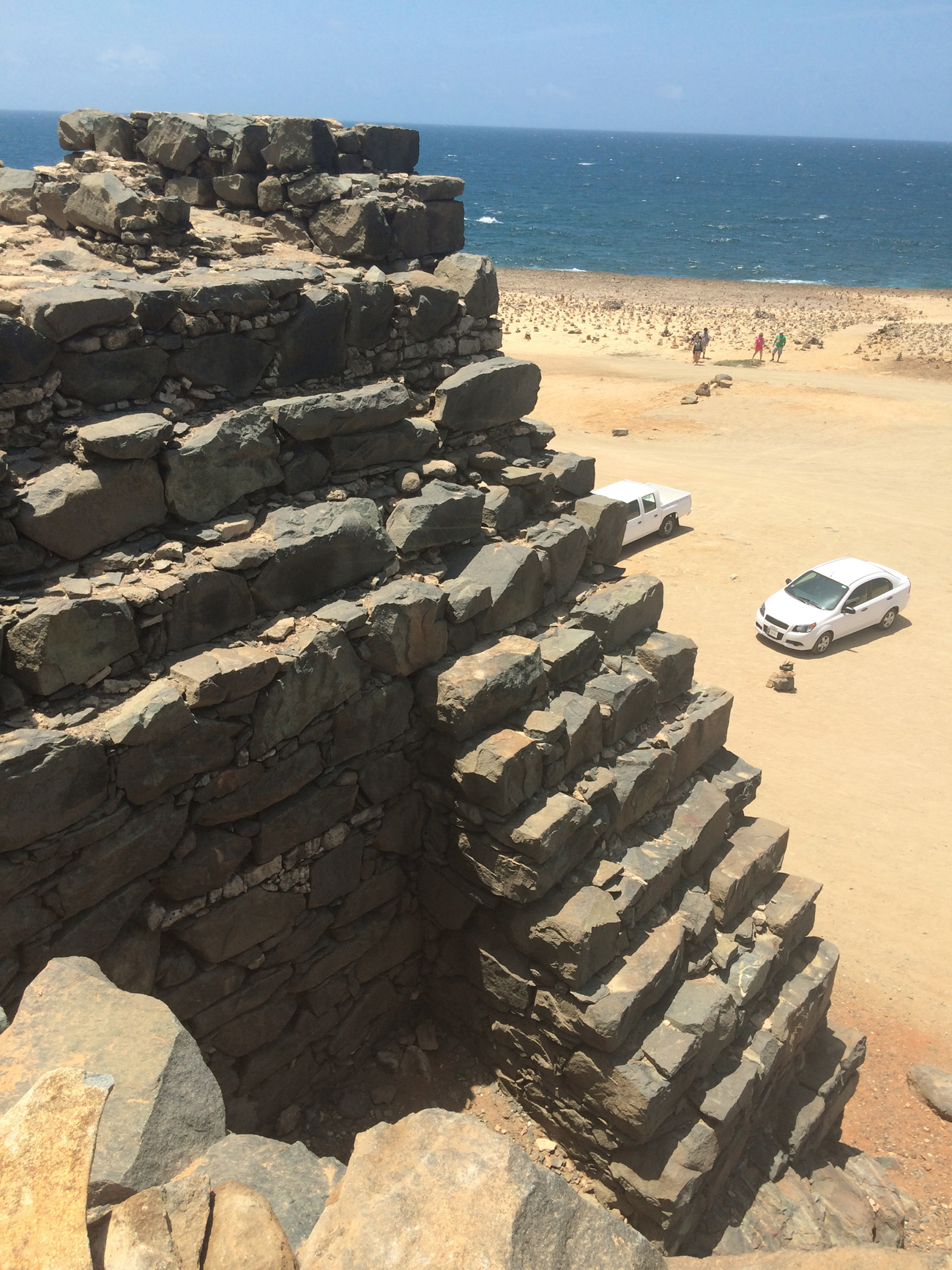 the Gold Mine , where they located and melted gold. This structure is over 5 stories high, and I was able to climb to the top. The stone itself was an amazing view, as well as the view of the oceans around it. Truly breath-taking.