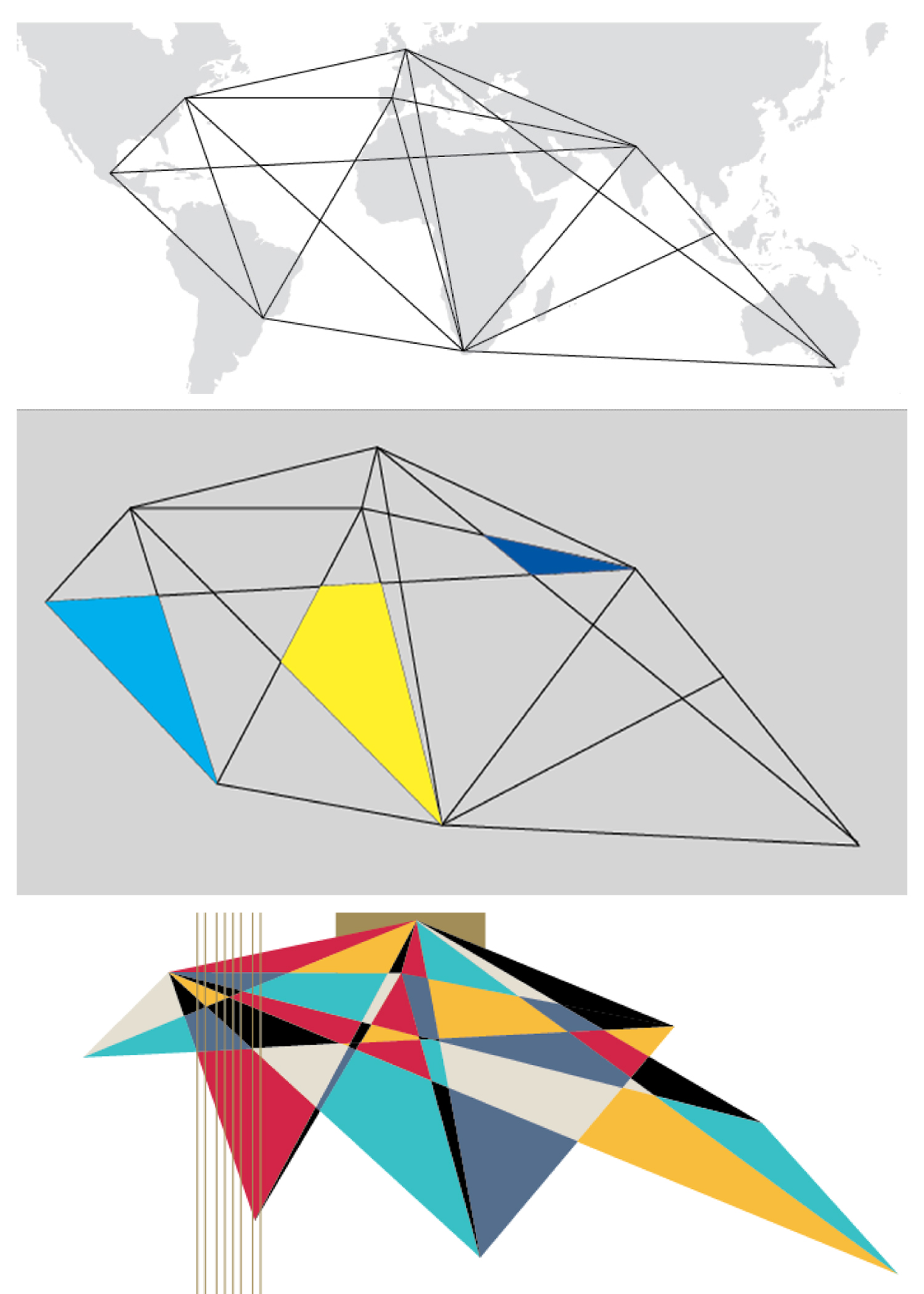 Our conceptual approach was to combine the location of all our branches to produce a unique geometrical shape. Once, that was developed we began to style this shape in a way that would appeal to a generic audience (both male and female of any age).