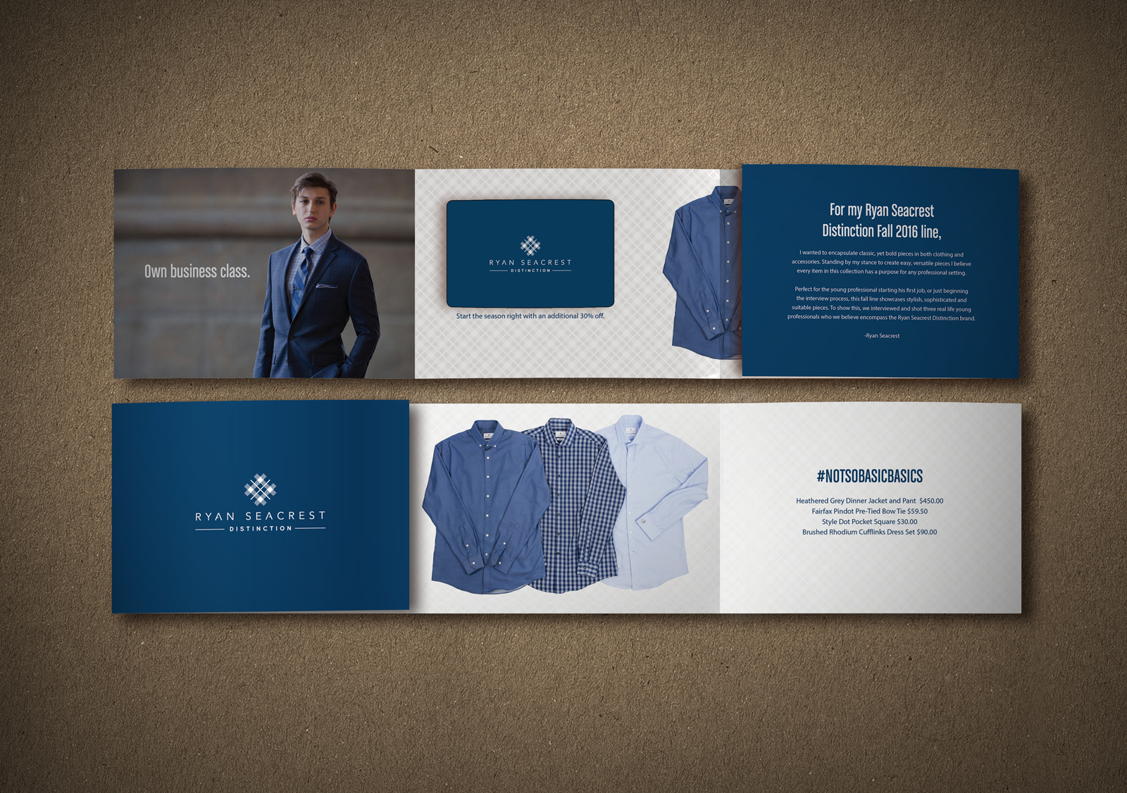 The Ryan Seacrest brand offers a deep, rich and elegant tone which seamlessly embodies the young professional entrepreneur. 