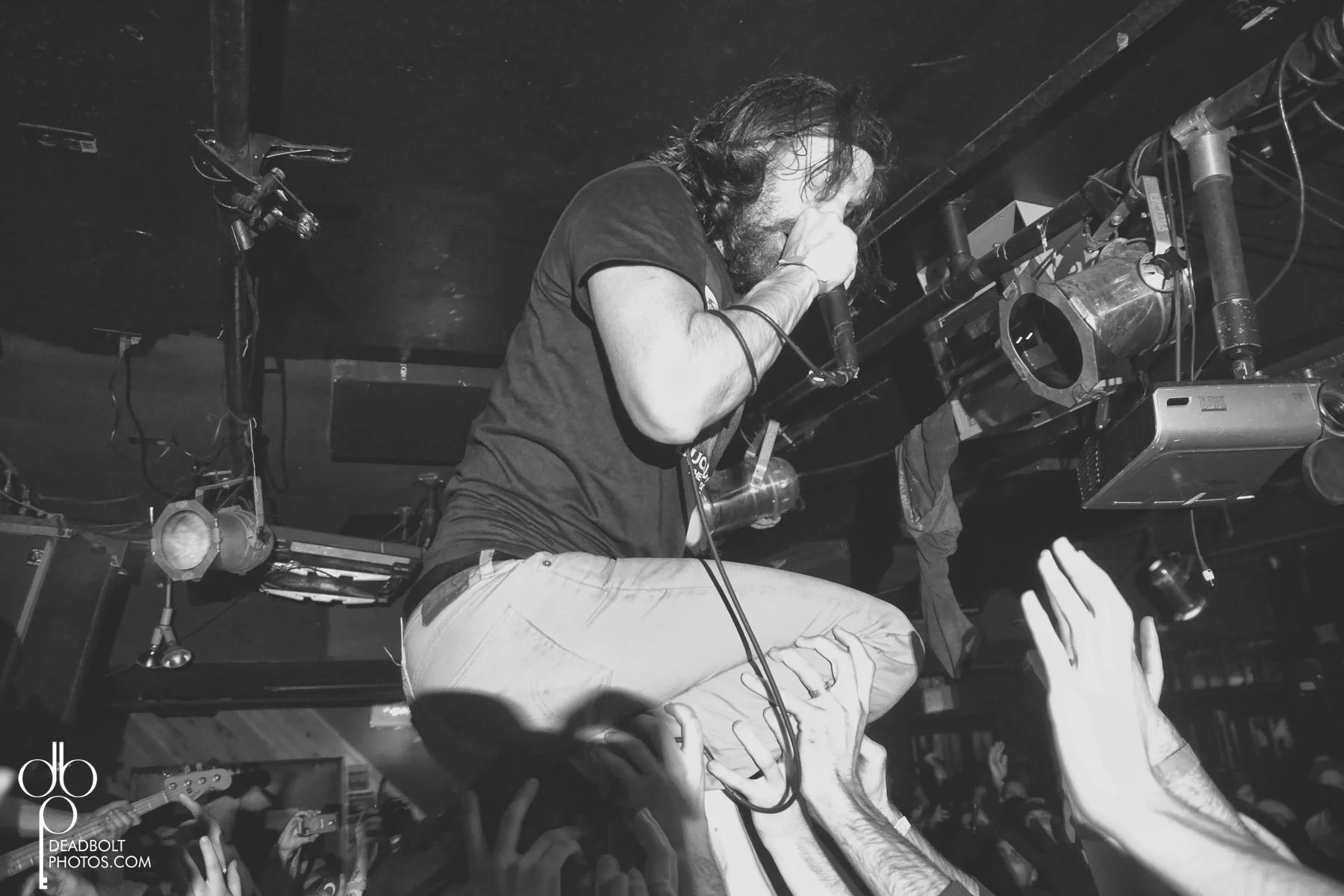 Josh Head getting up close and personal with the fans. 