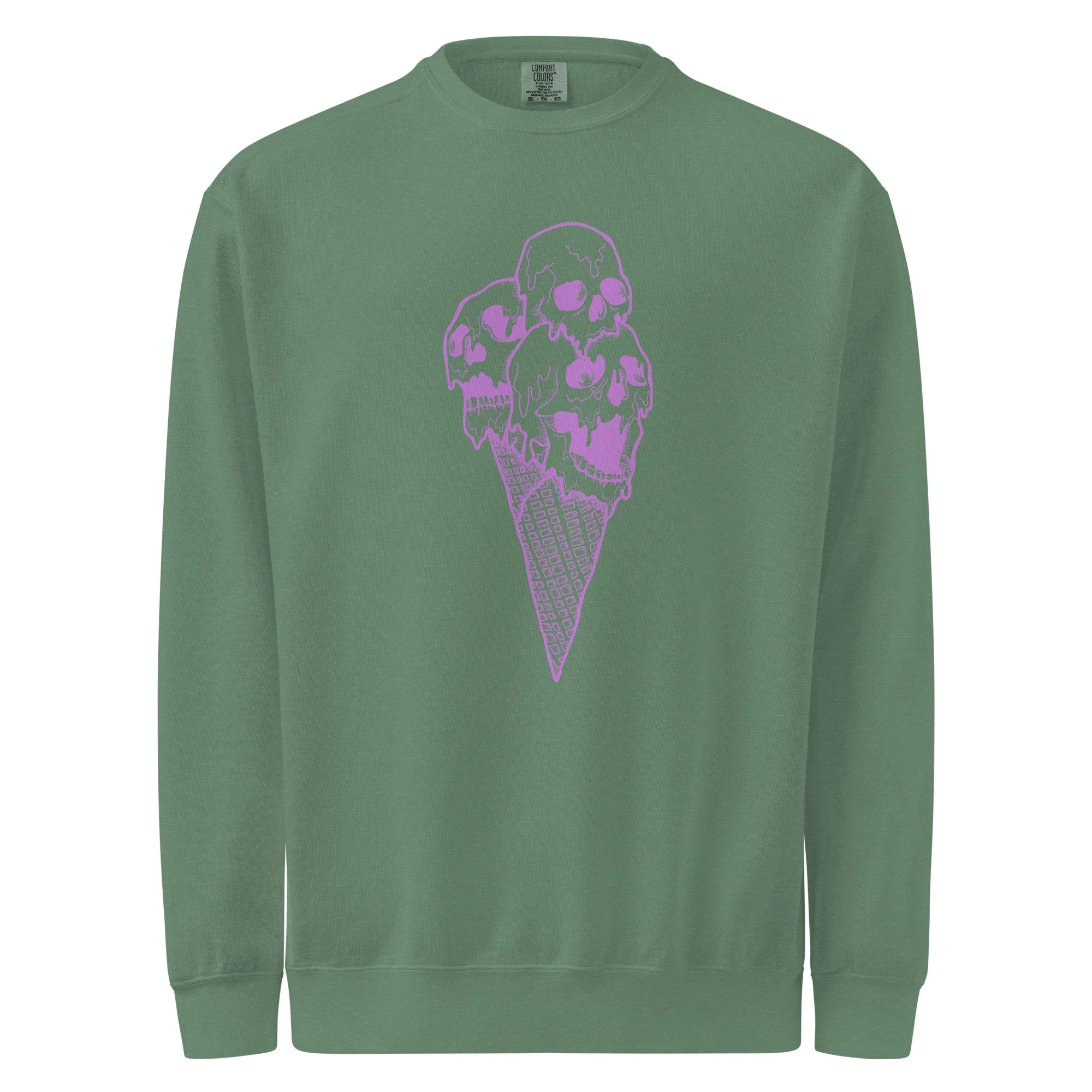 unisex-garment-dyed-sweatshirt-light-green-front-693c6d9567f3a.jpg