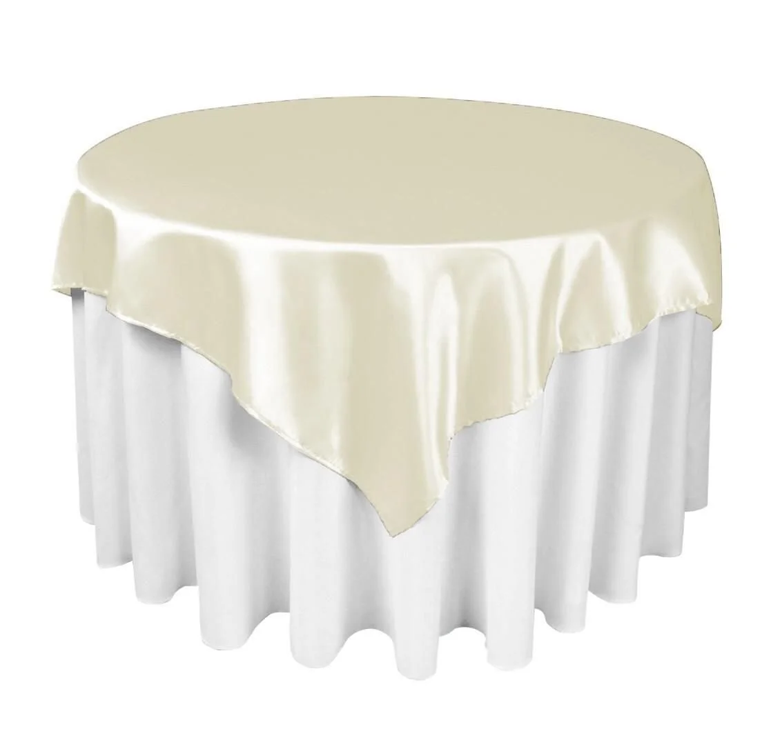 FOR SALE: Ivory Satin Table Linen, 90" x 90"