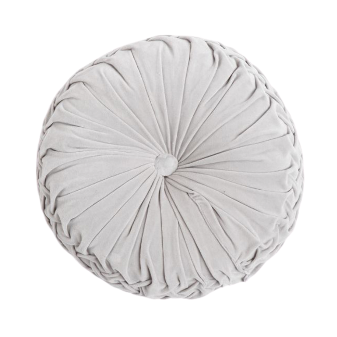 Grey Retro Round Cushion