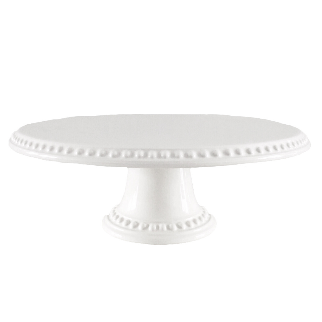 Cake Stand - White Beaded 12in-3.png