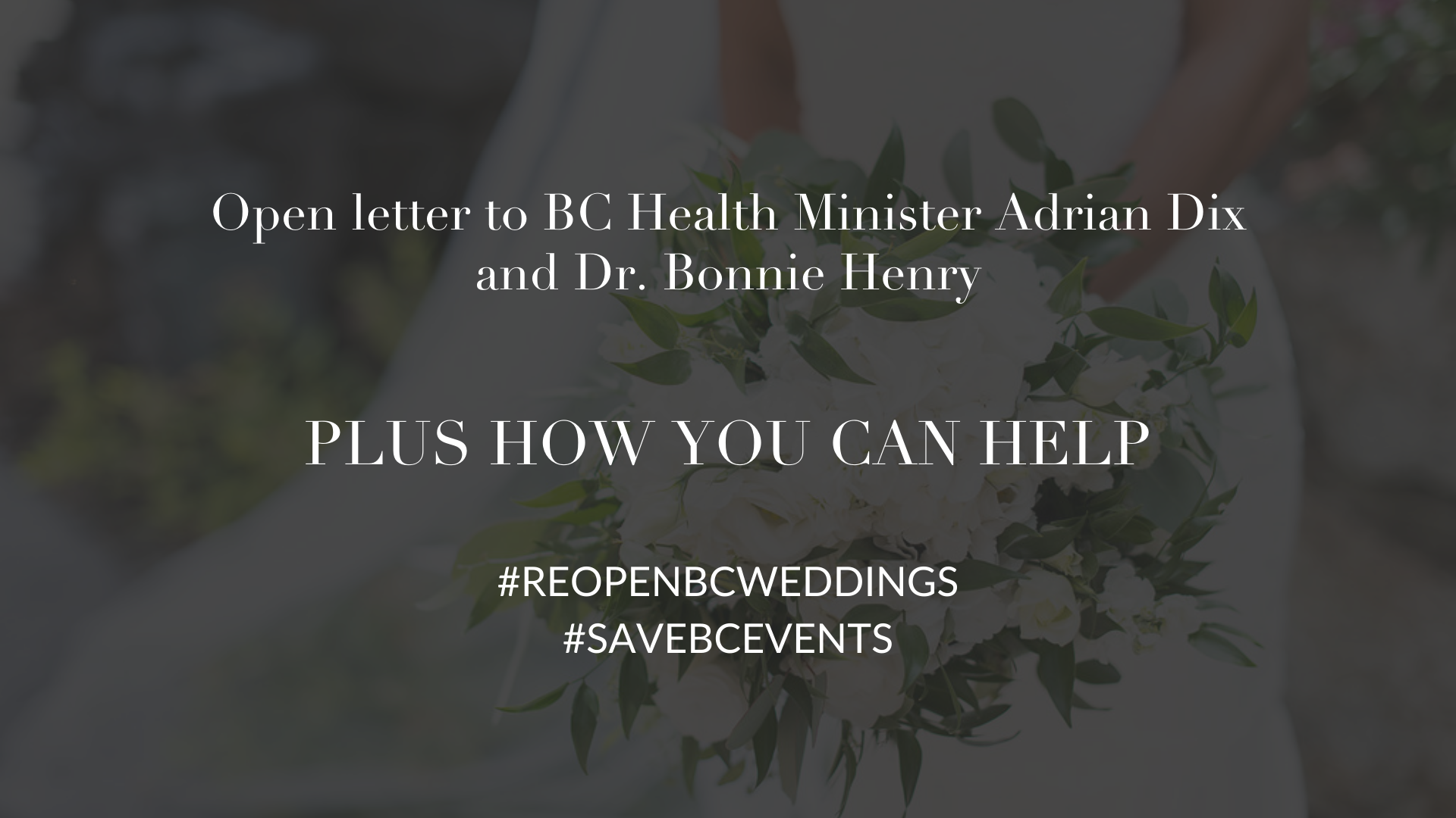 Re-open BC weddings and events with a safety plan