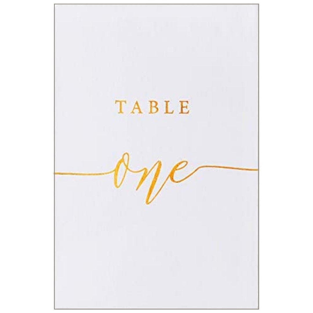 Gold Foil Table Numbers