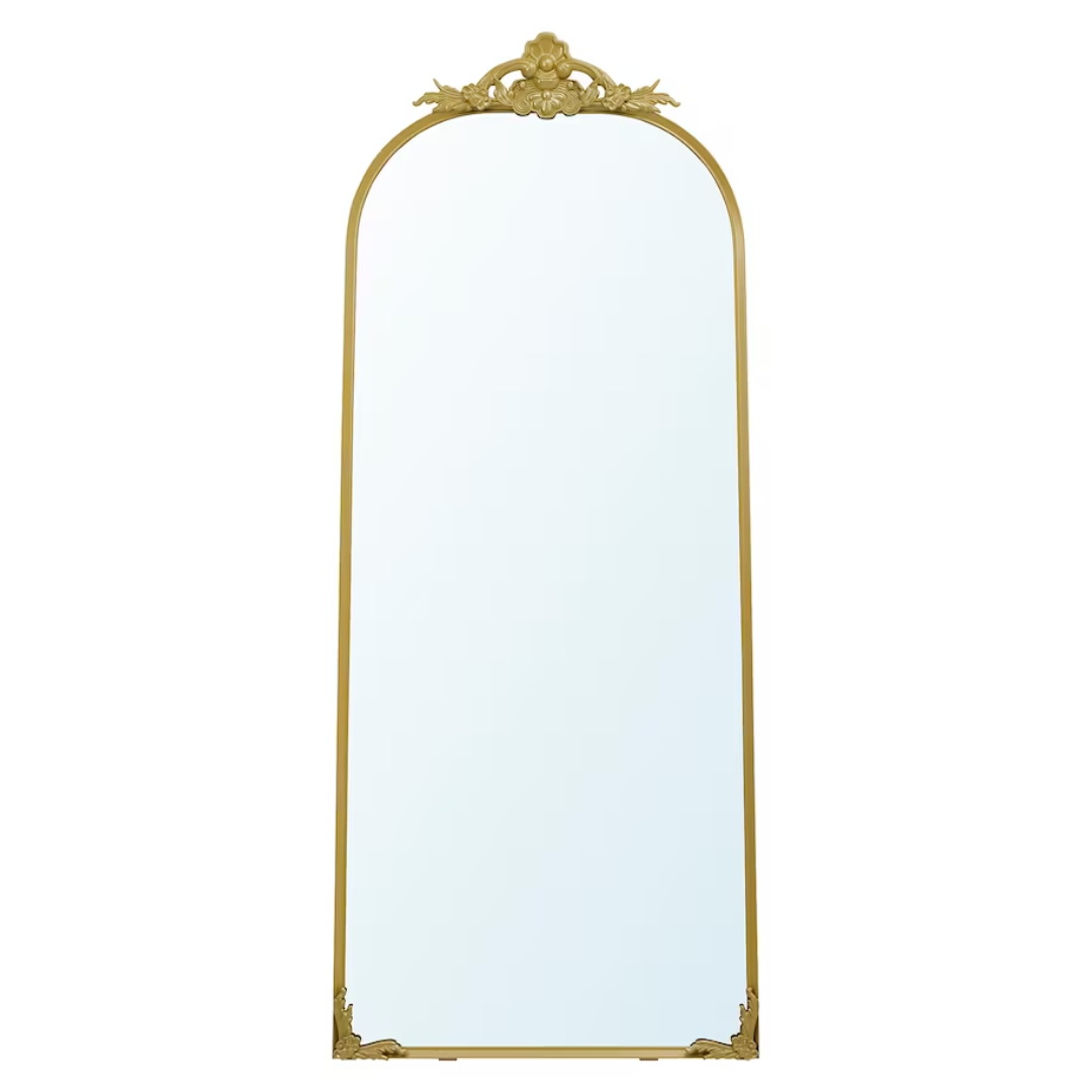 Gold Arched Ornate Mirror