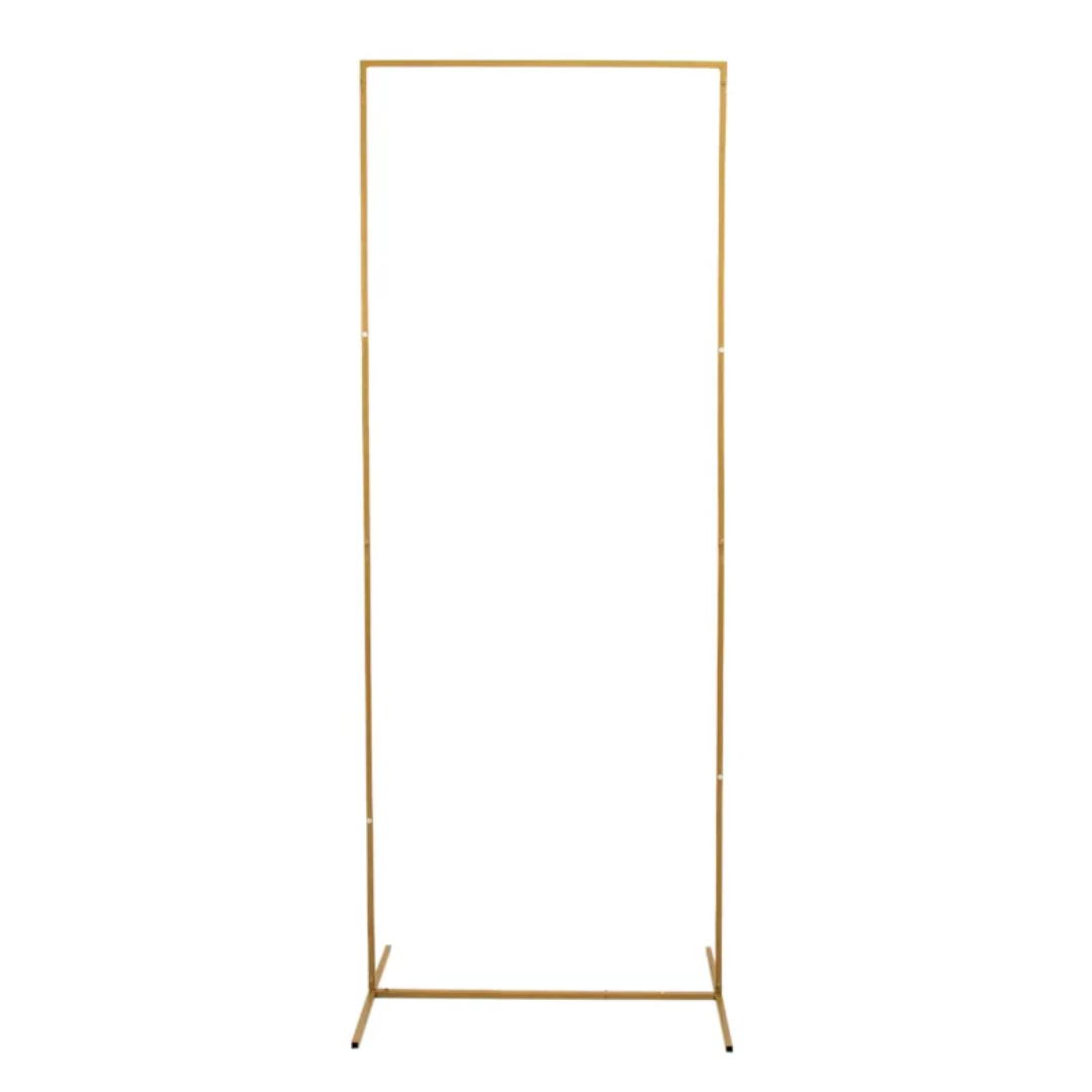 Gold Narrow Rectangle Arch Stand - 6.5'