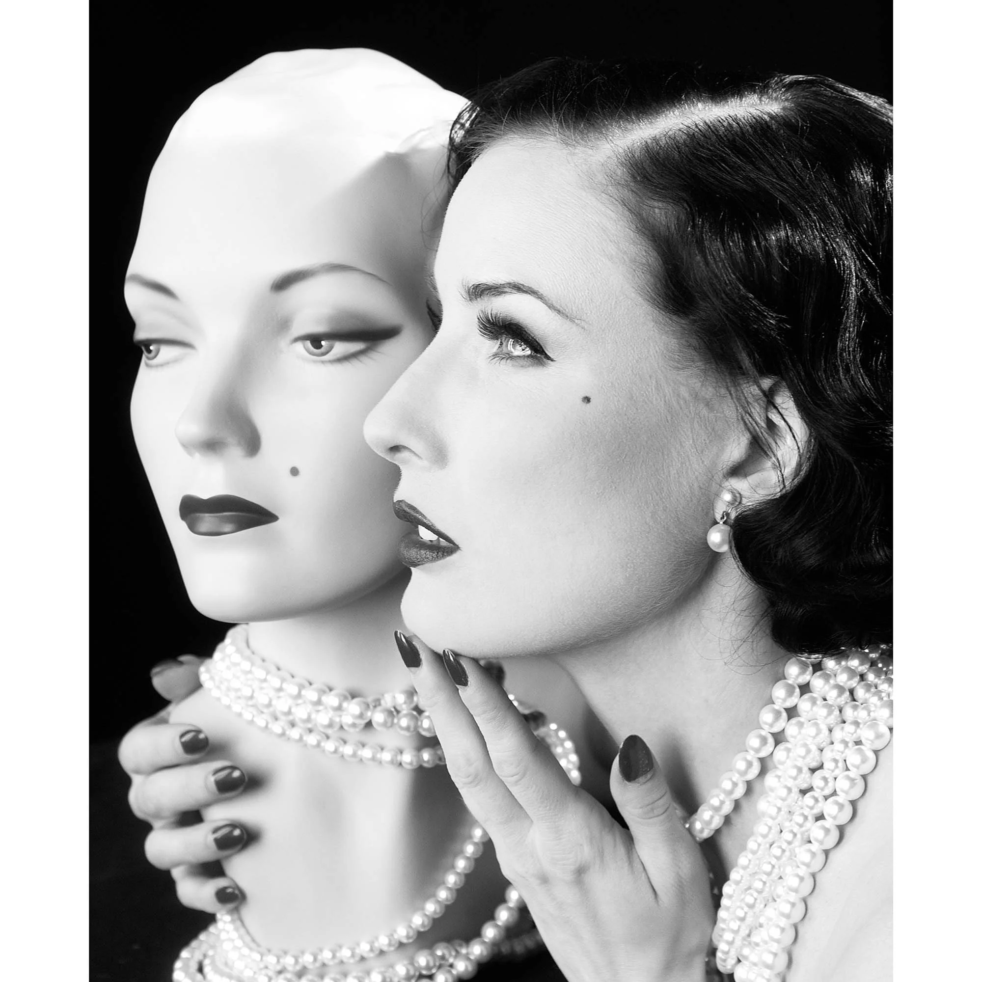 Dita Von Teese with Mannequin