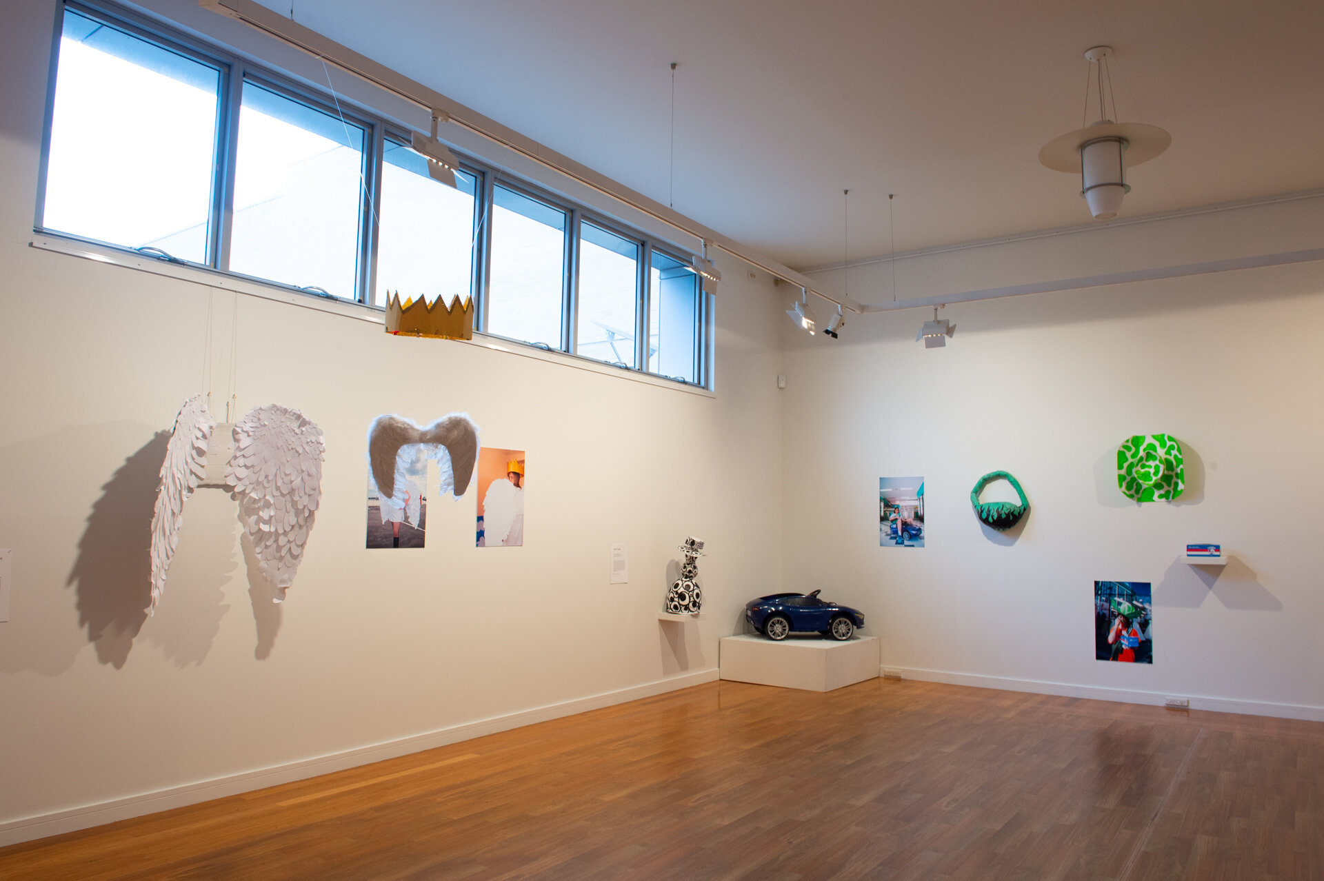   Choose Your Fighter,  2021, installation view, left to right: Jayda-Leigh Neish, Amy Toma, Ethan Neish. 