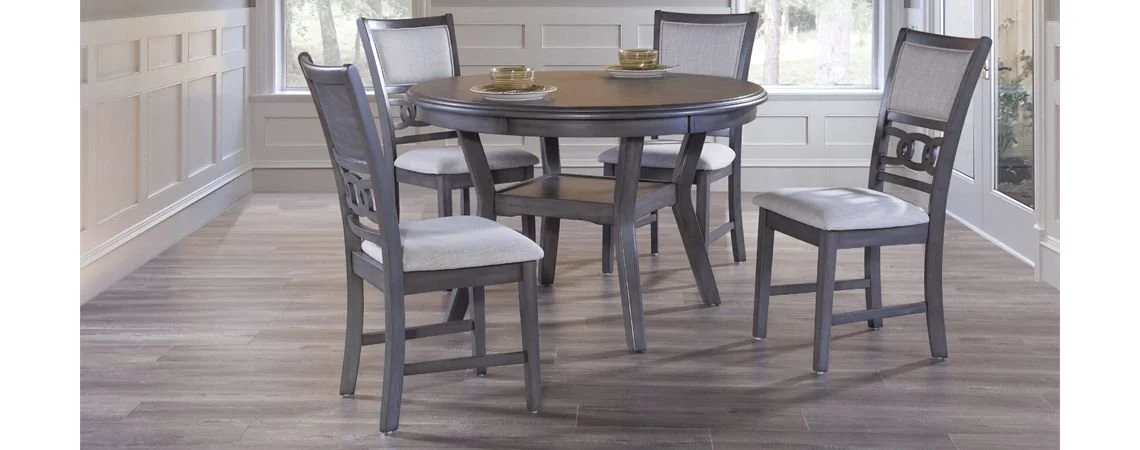 Gray Dining Table with four chairs