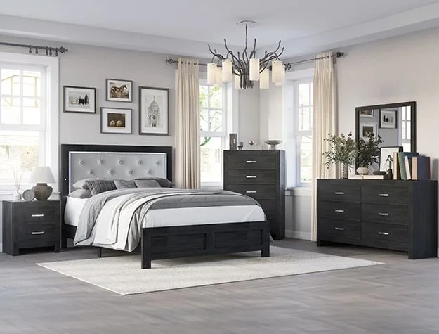 Black and Gray Bedroom  Set