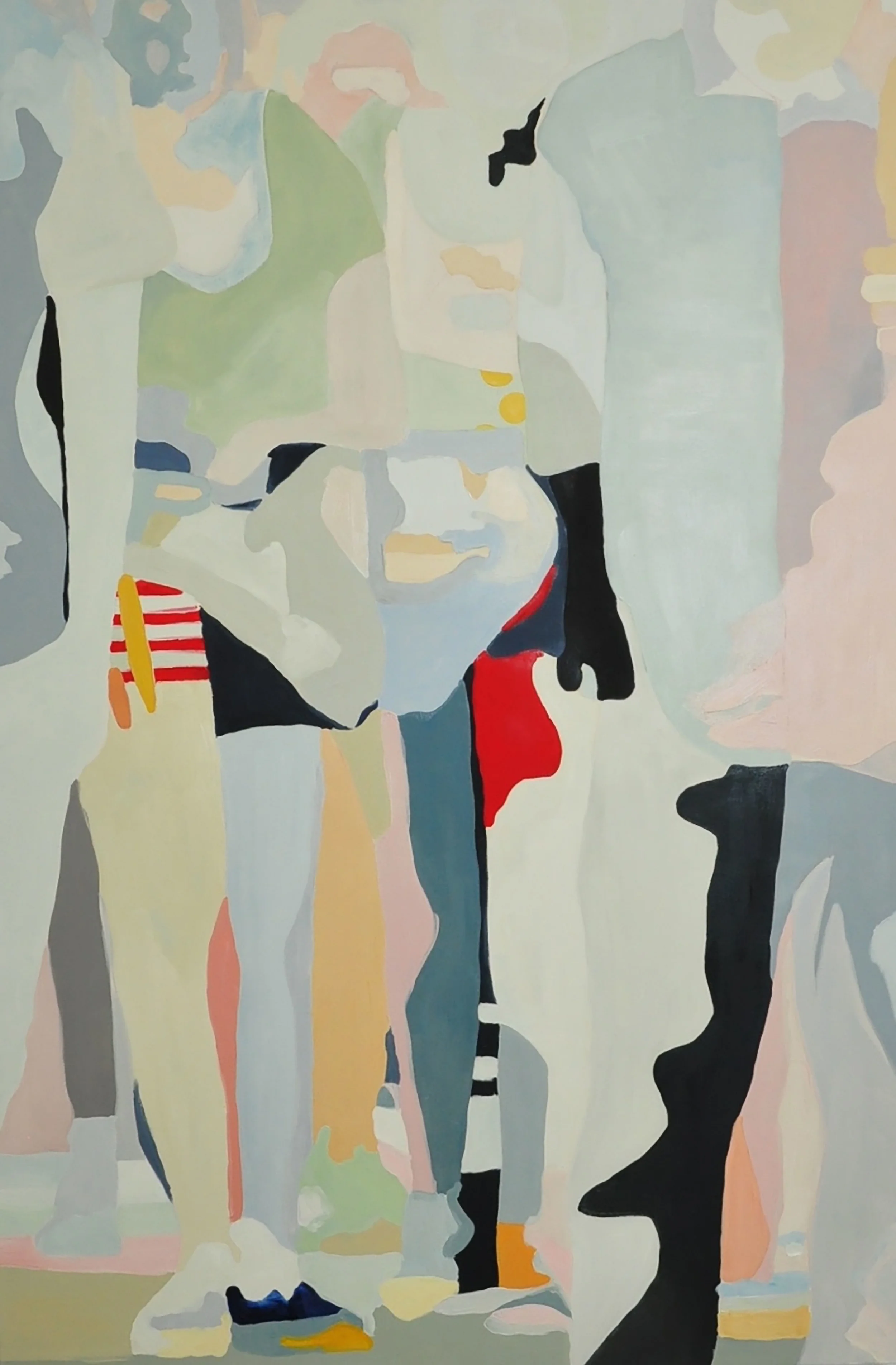 Pedestrians Crossing 2, 2015, 48x72” oil on canvas