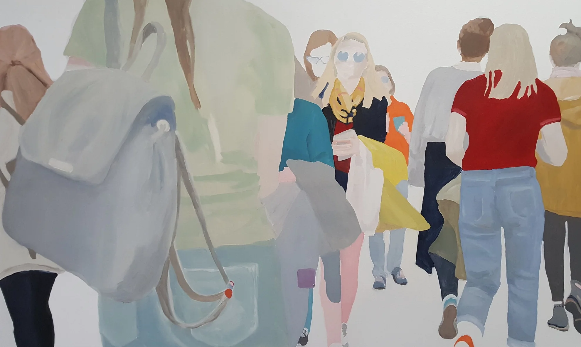 Walk Signal, 2017, 60x36" oil on canvas
