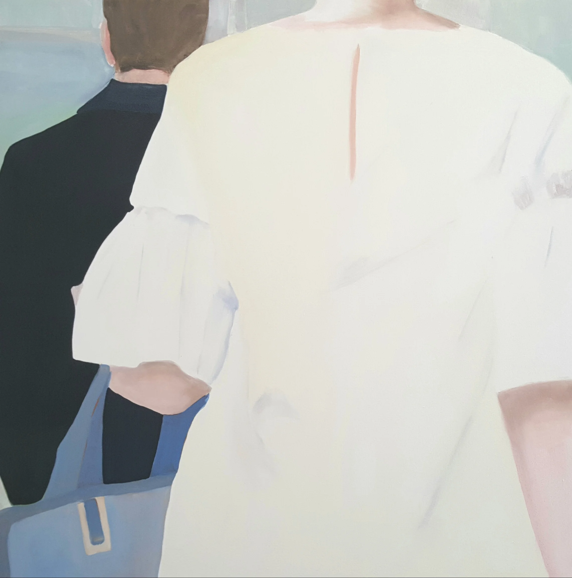 Following, 2018, oil on canvas, 40x40”