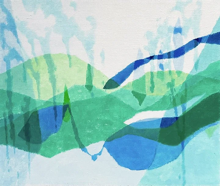 Untitled Blue & Green Composition 1